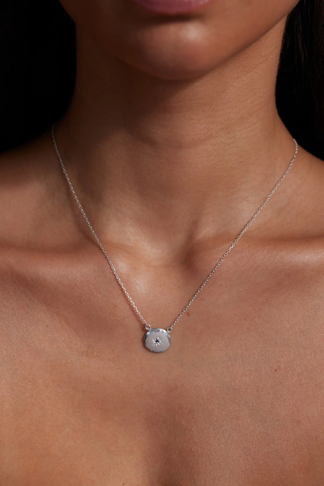 Mia Sapphire Silver Necklace