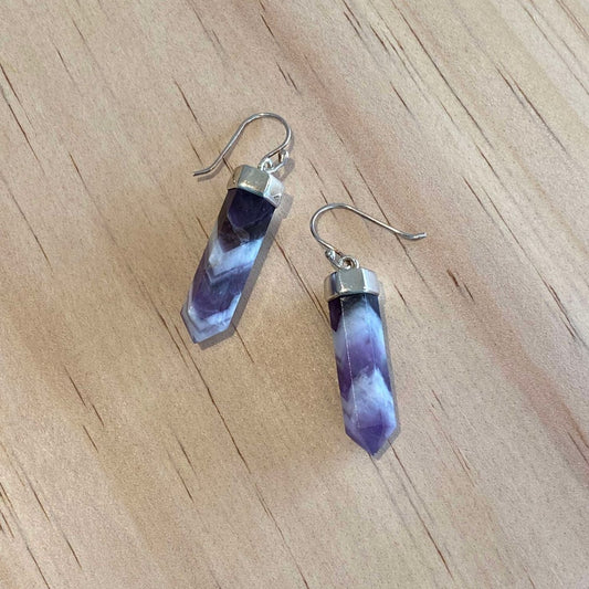 Amethyst Point Earrings
