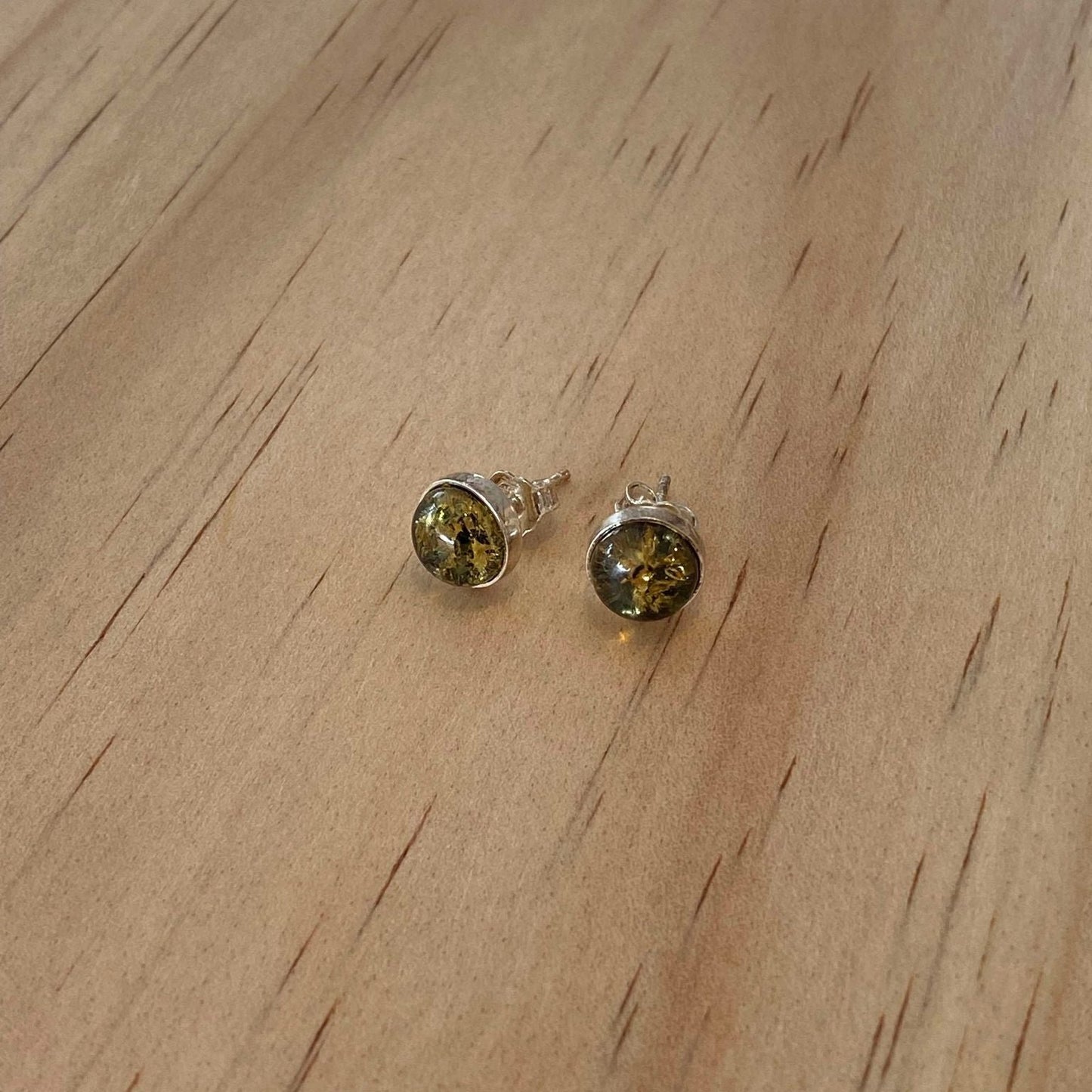 Amber Studs