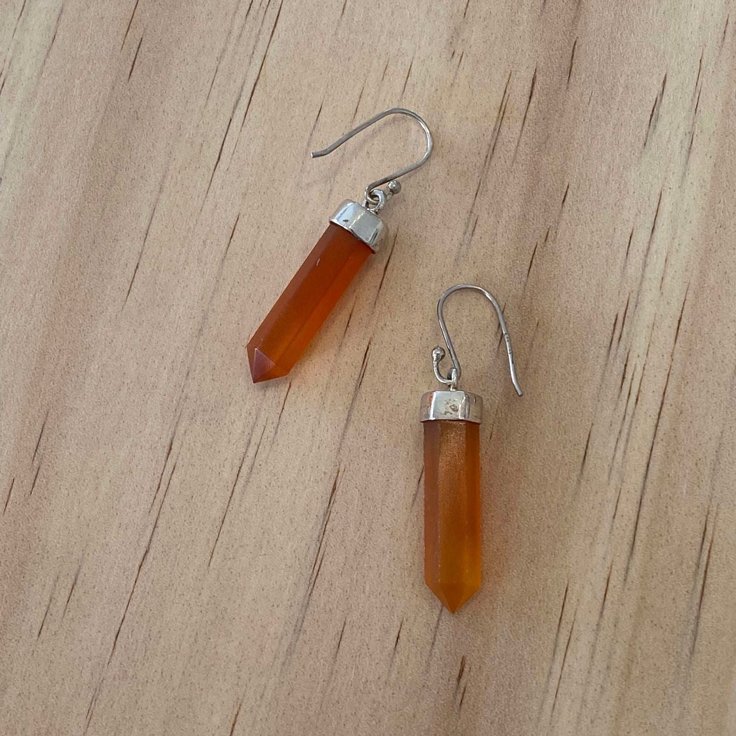 Carnelian Point Earrings