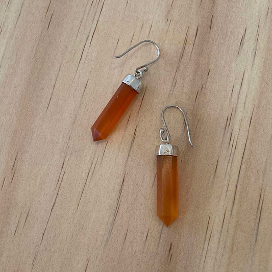 Carnelian Point Earrings