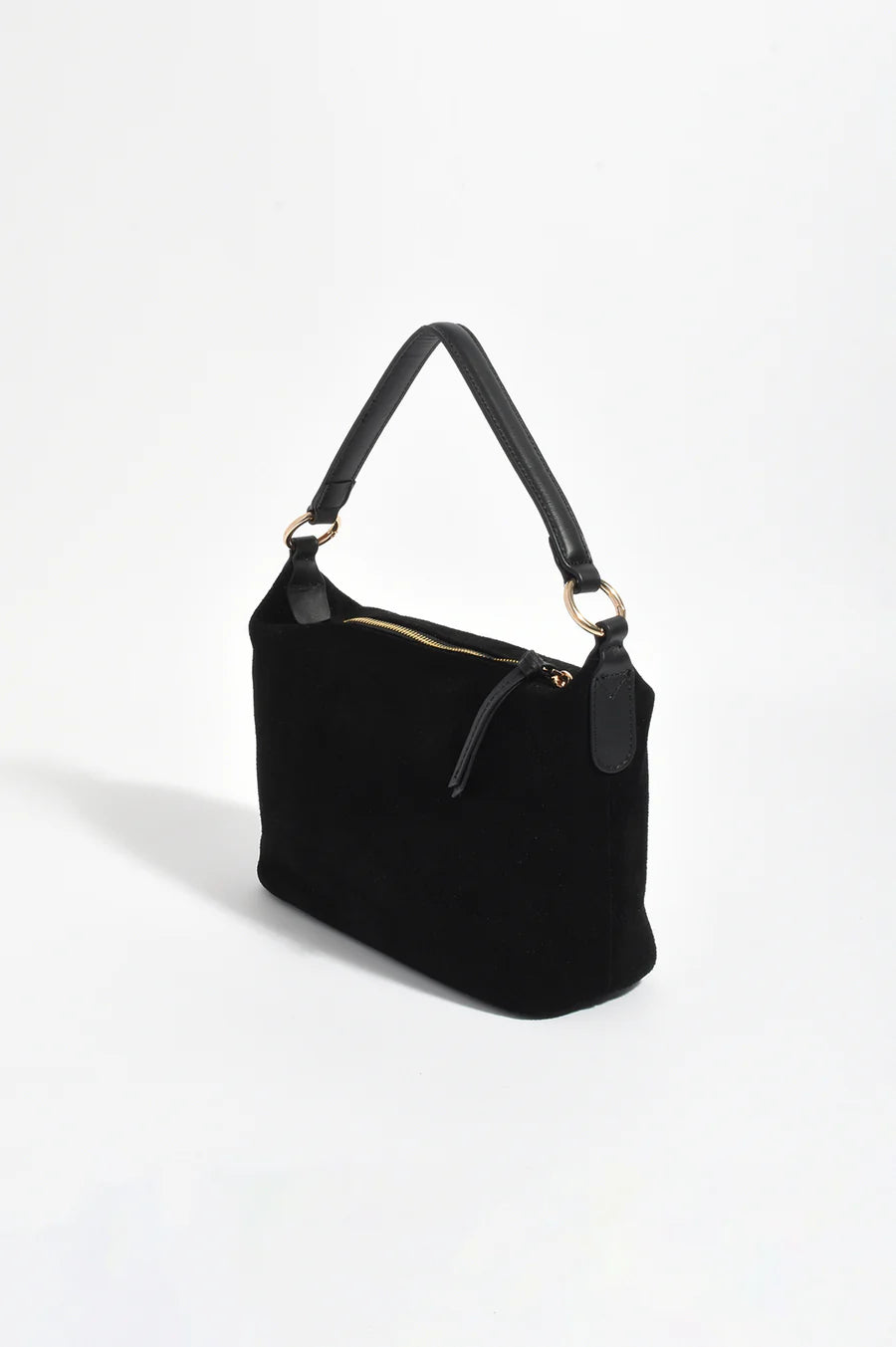 Jasmine Suede Rectangle Mini Bag - Black