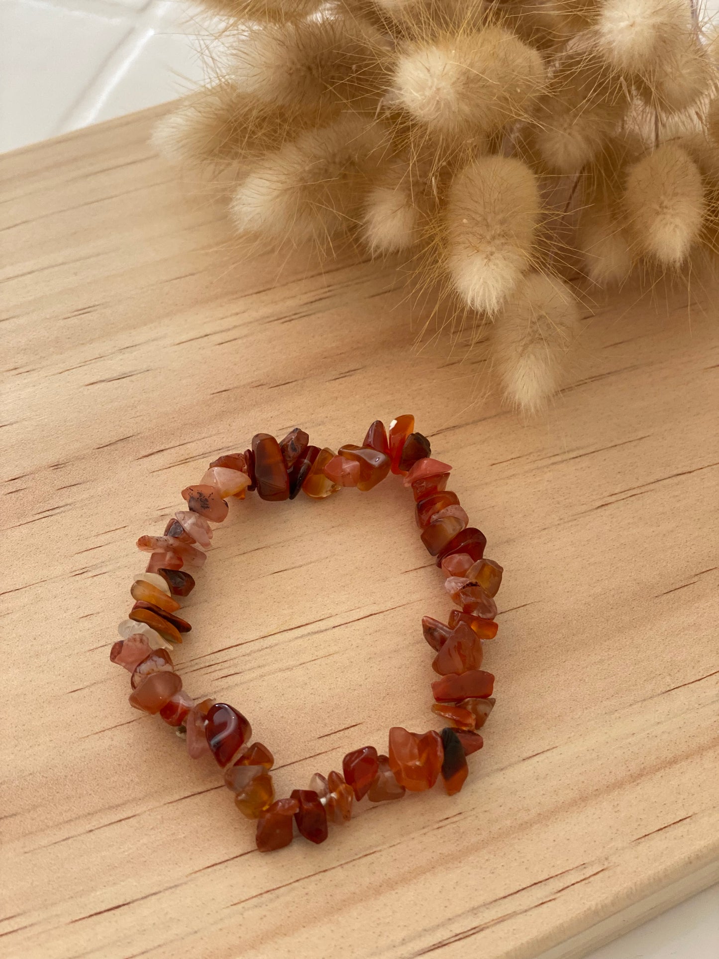 Carnelian Crystal Chips Bracelet | Botanical H2O