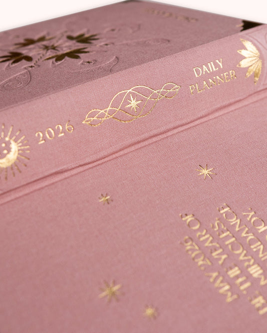 Dreamy Moons Daily Planner 2026 - Pink and Gold