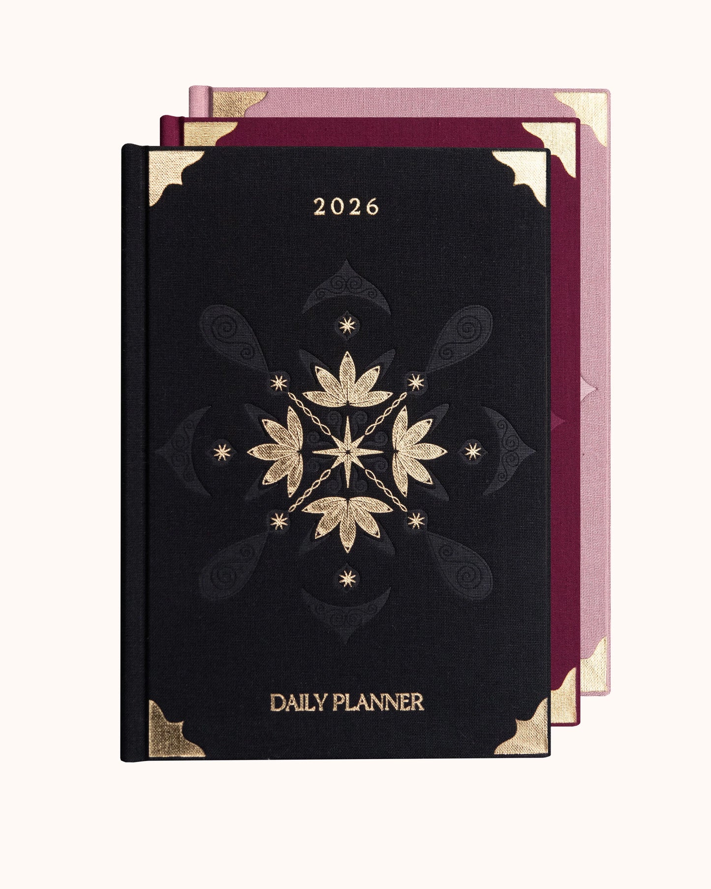 Dreamy Moons Daily Planner 2026 - Black and Gold