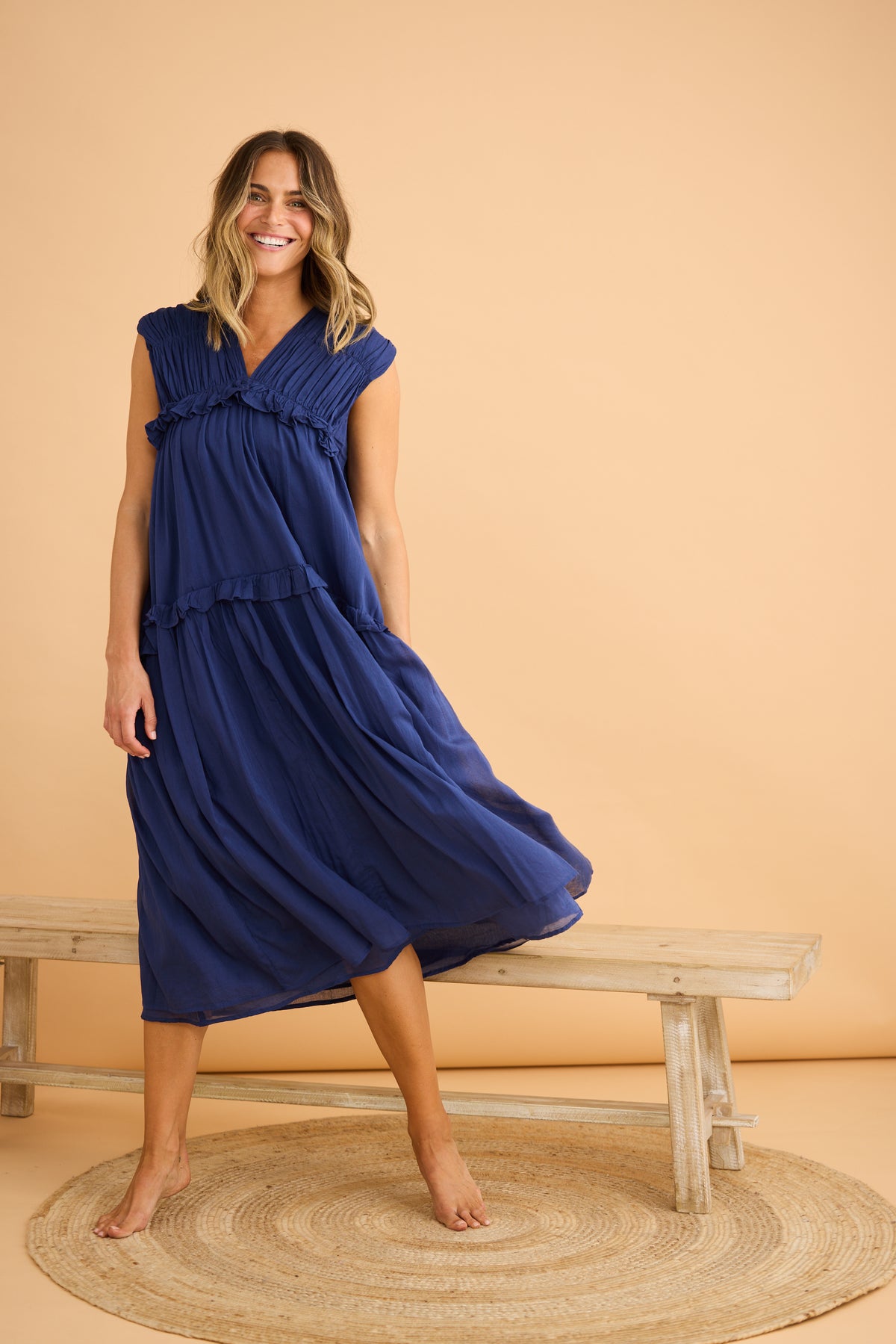 Behati Dress in Navy