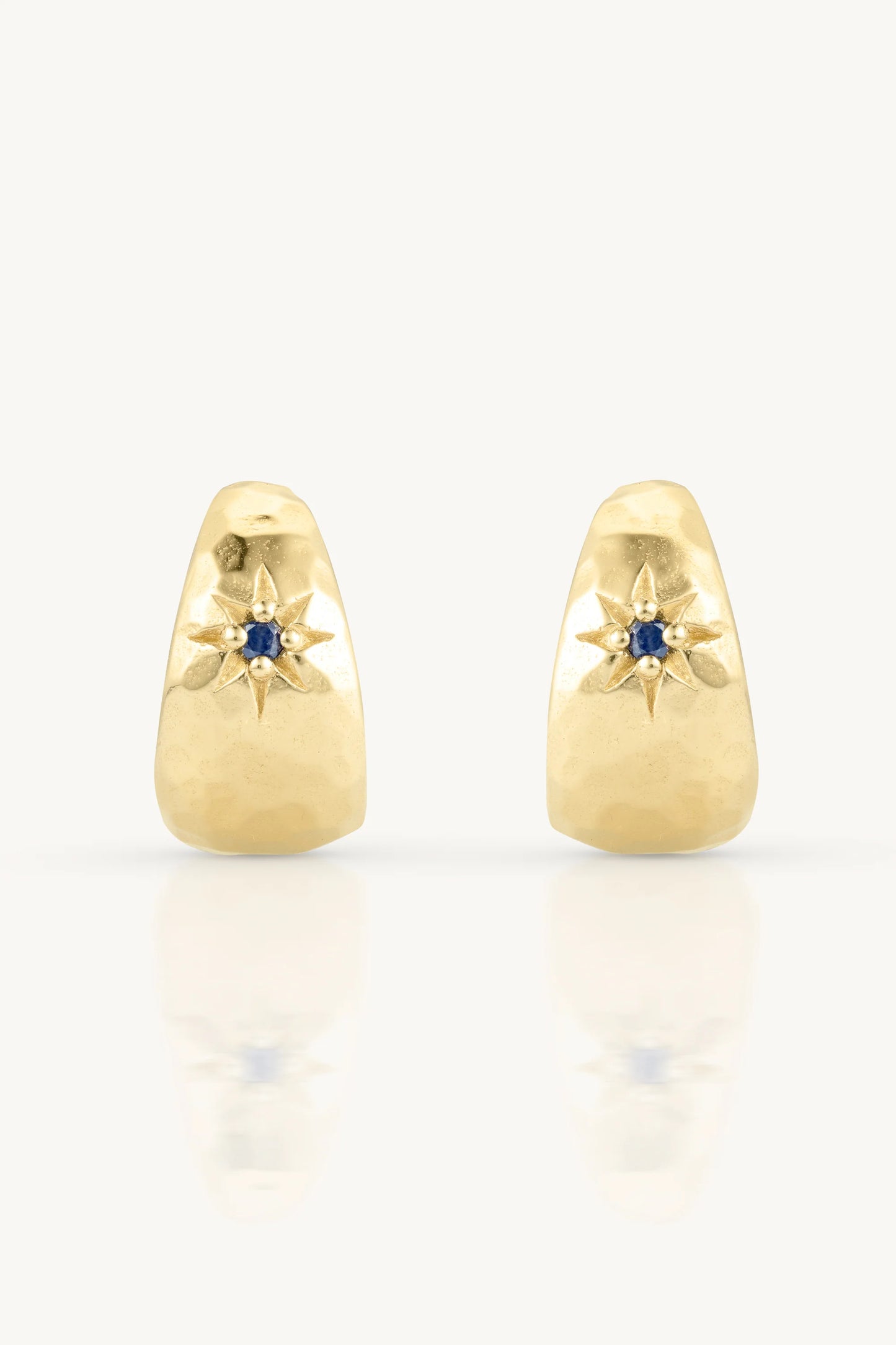 Mia Baby Sapphire Gold Hoops
