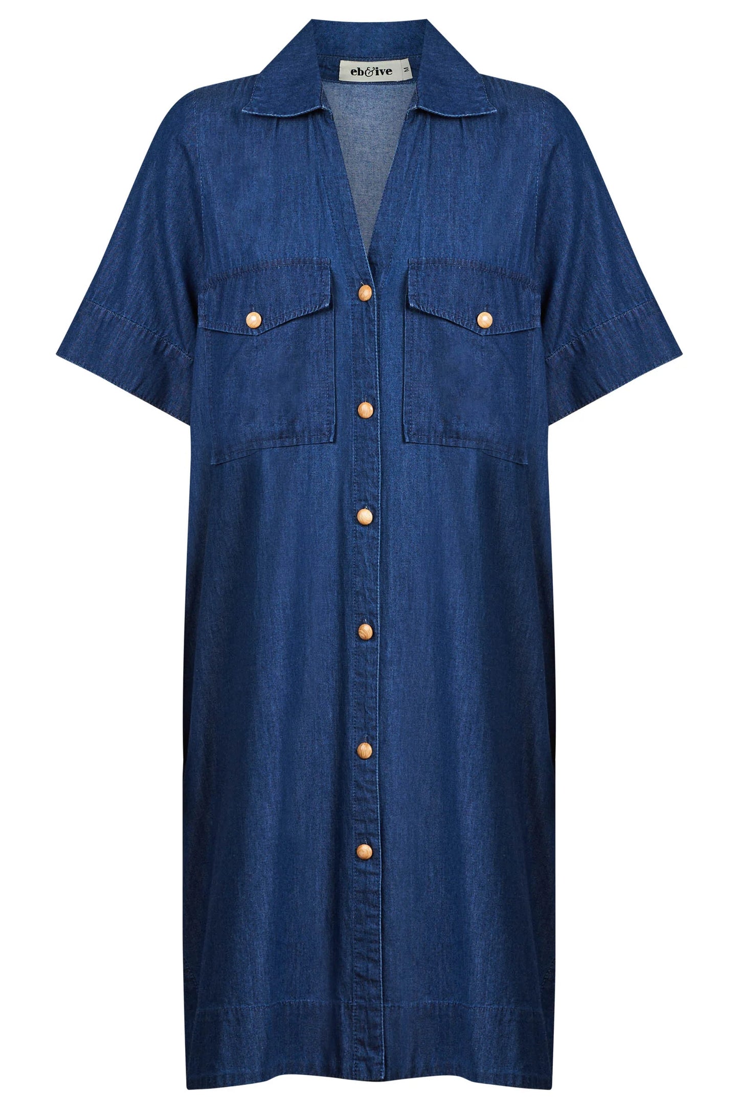 Melenia Denim Shirt Dress - Indigo