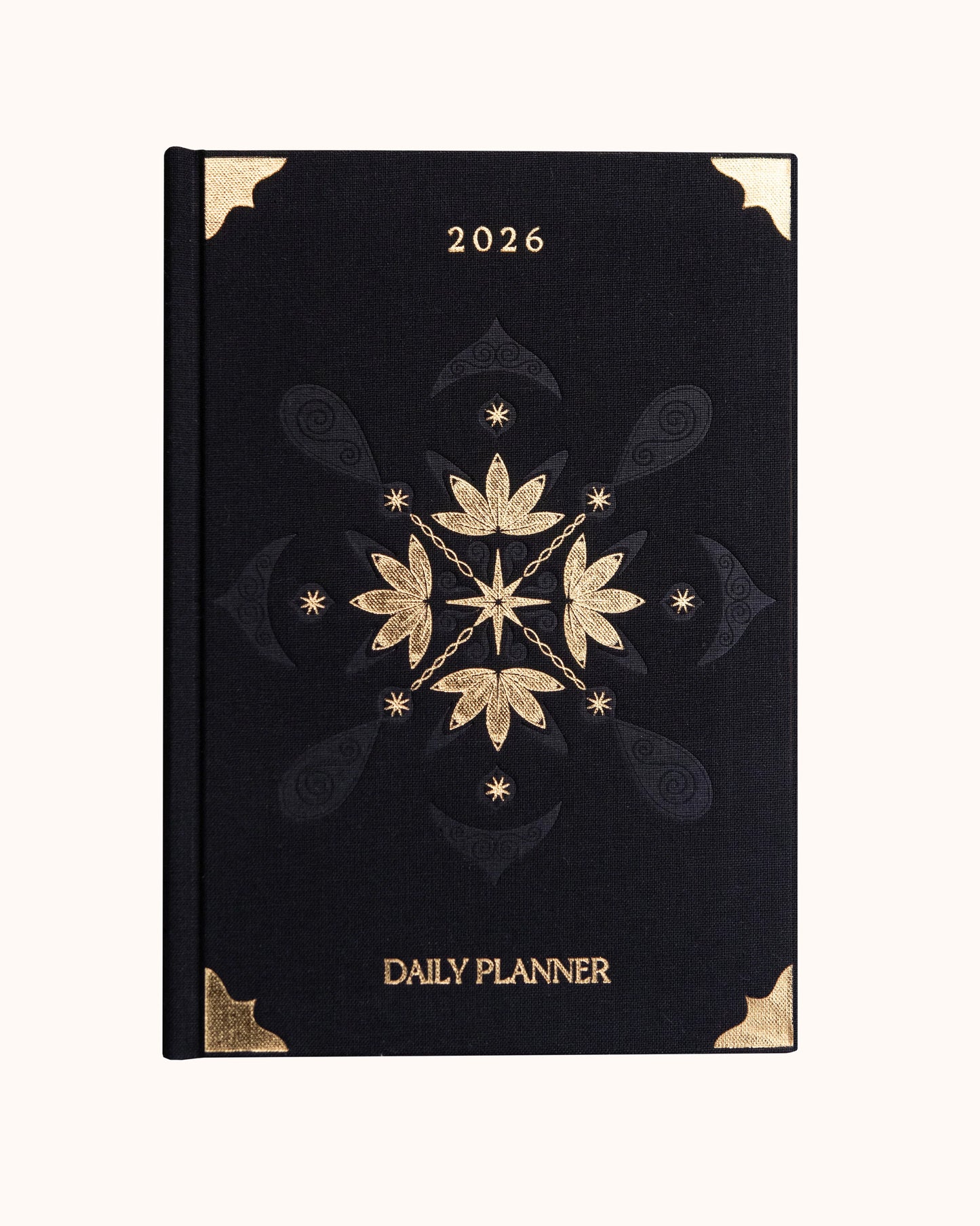 Dreamy Moons Daily Planner 2026 - Black and Gold
