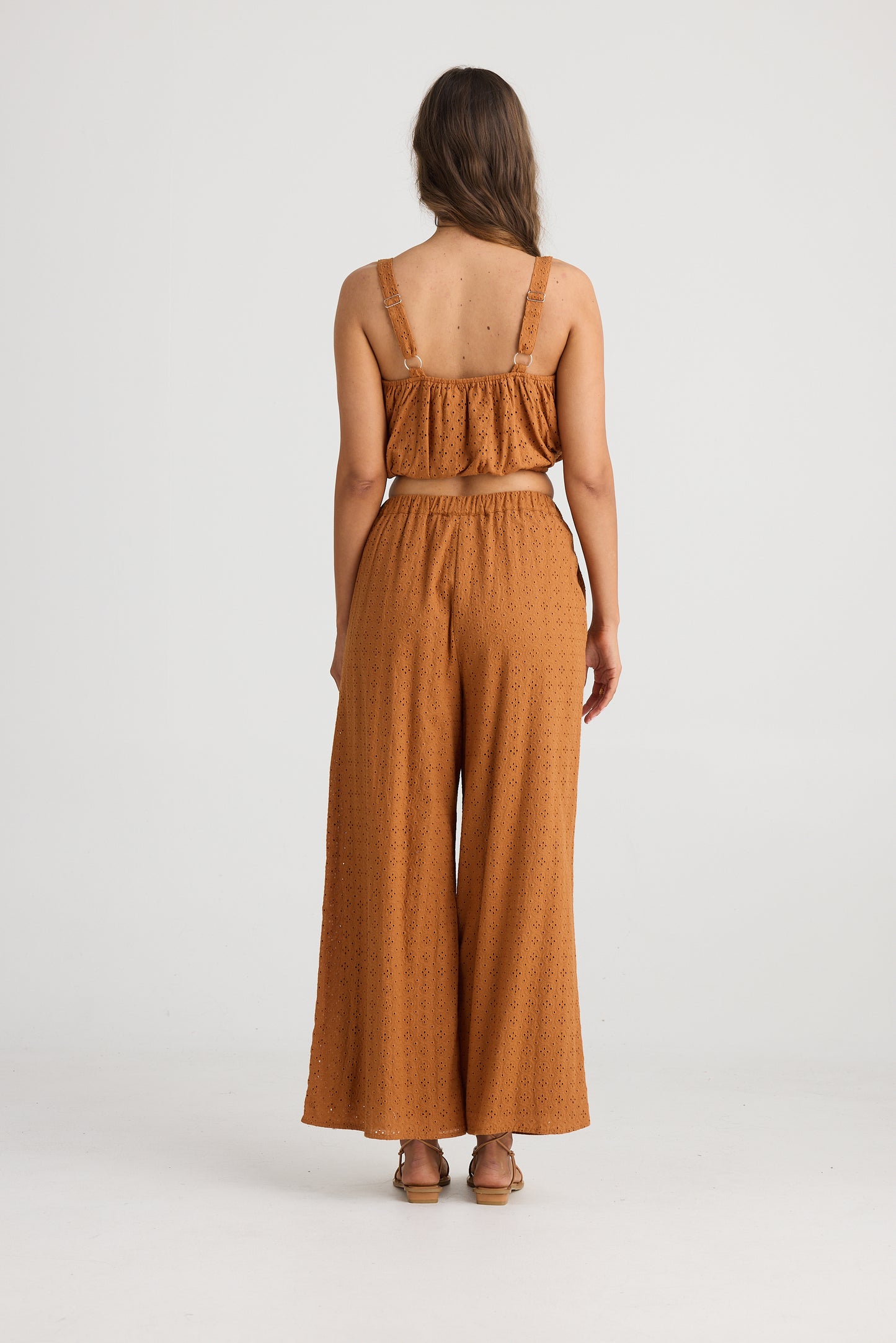 Isla Pants - Tan Broderie