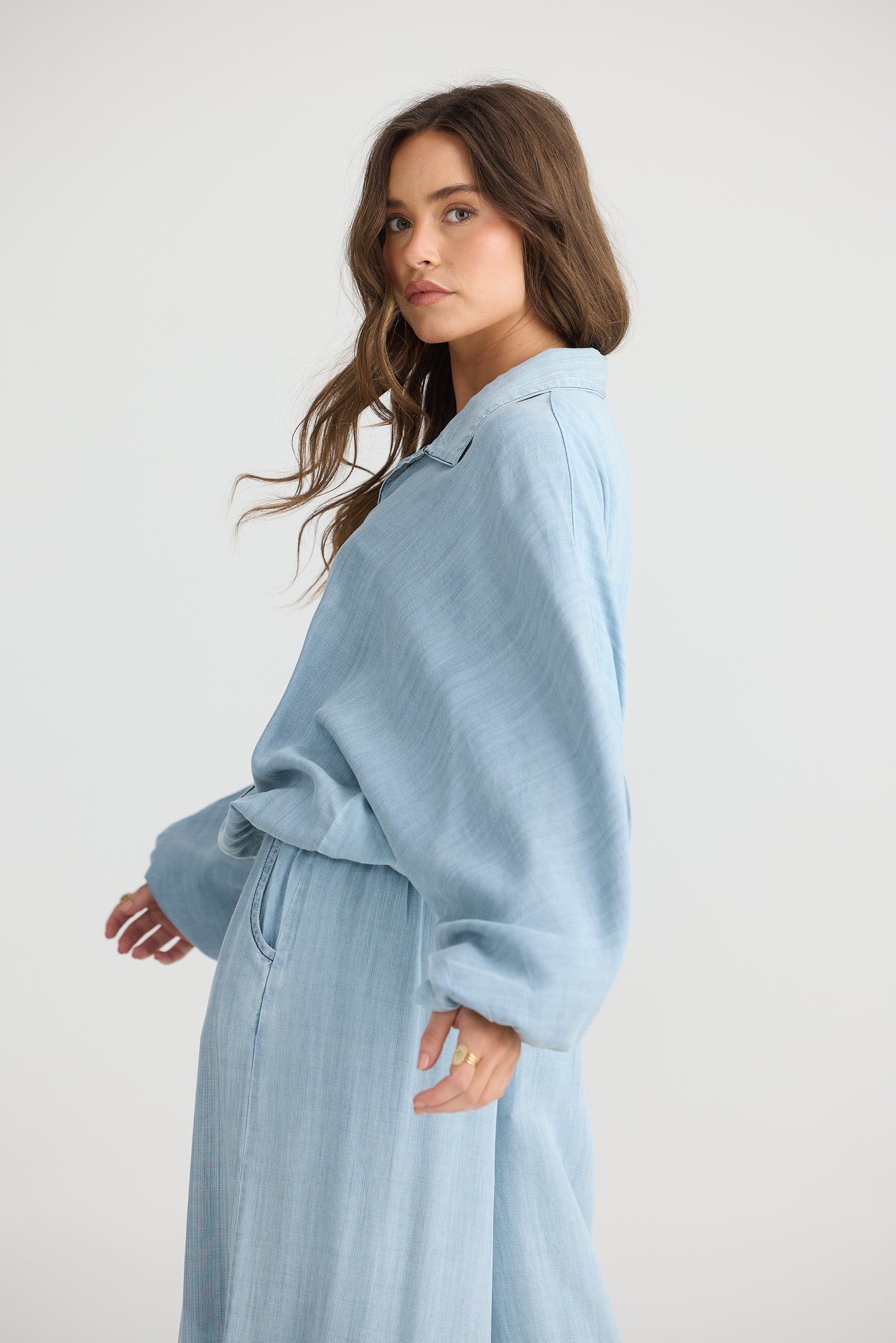 Hazel Shirt - Light Denim Wash