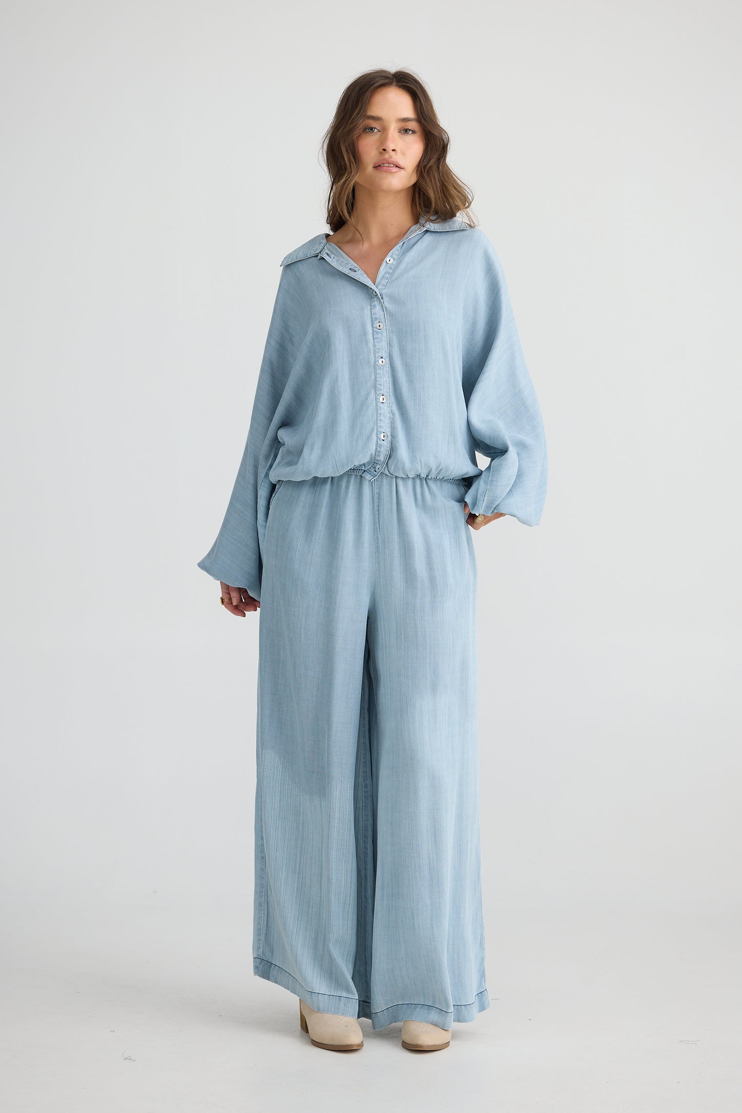 Hazel Shirt - Light Denim Wash