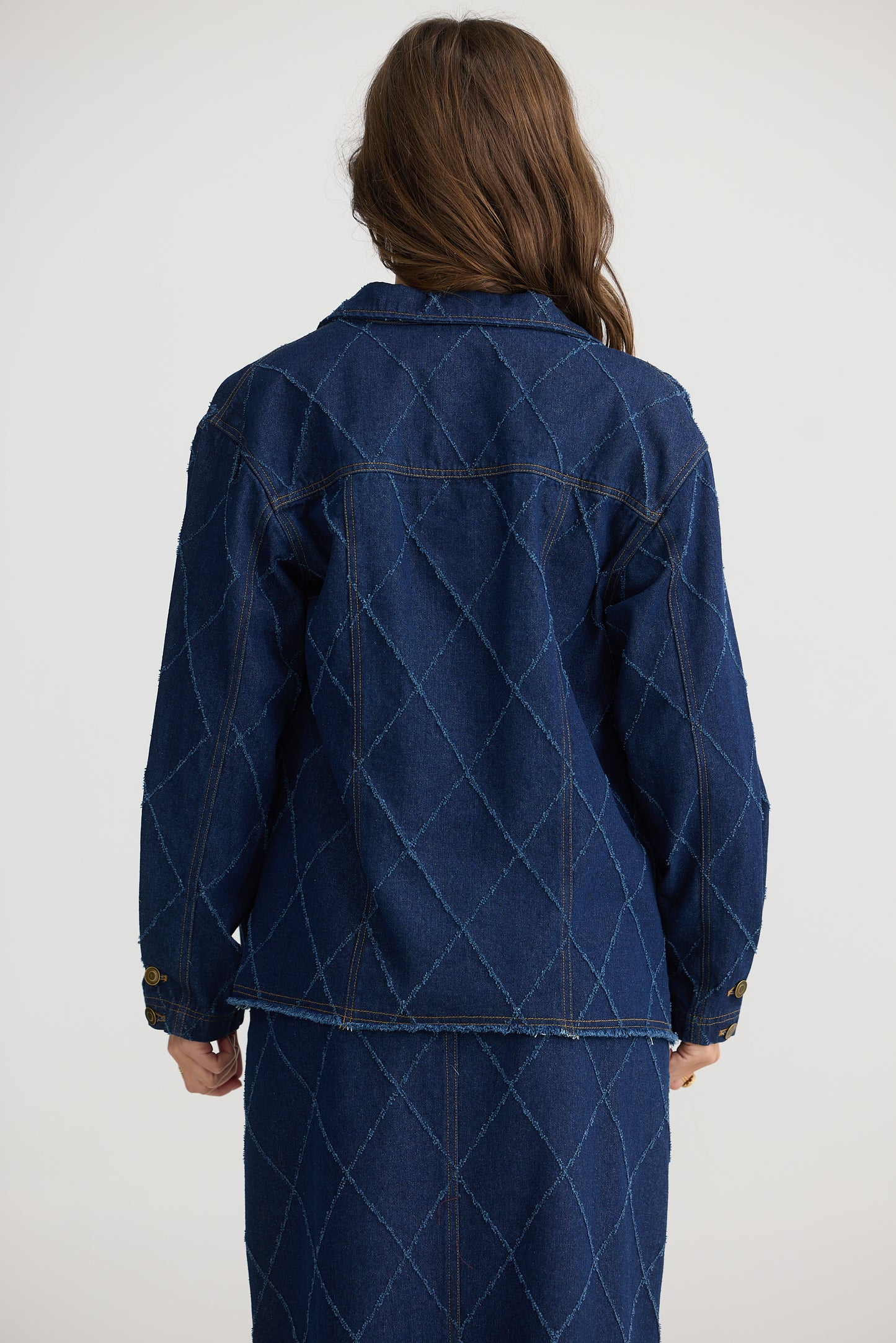 Macey Jacket - Dark Denim Diamond
