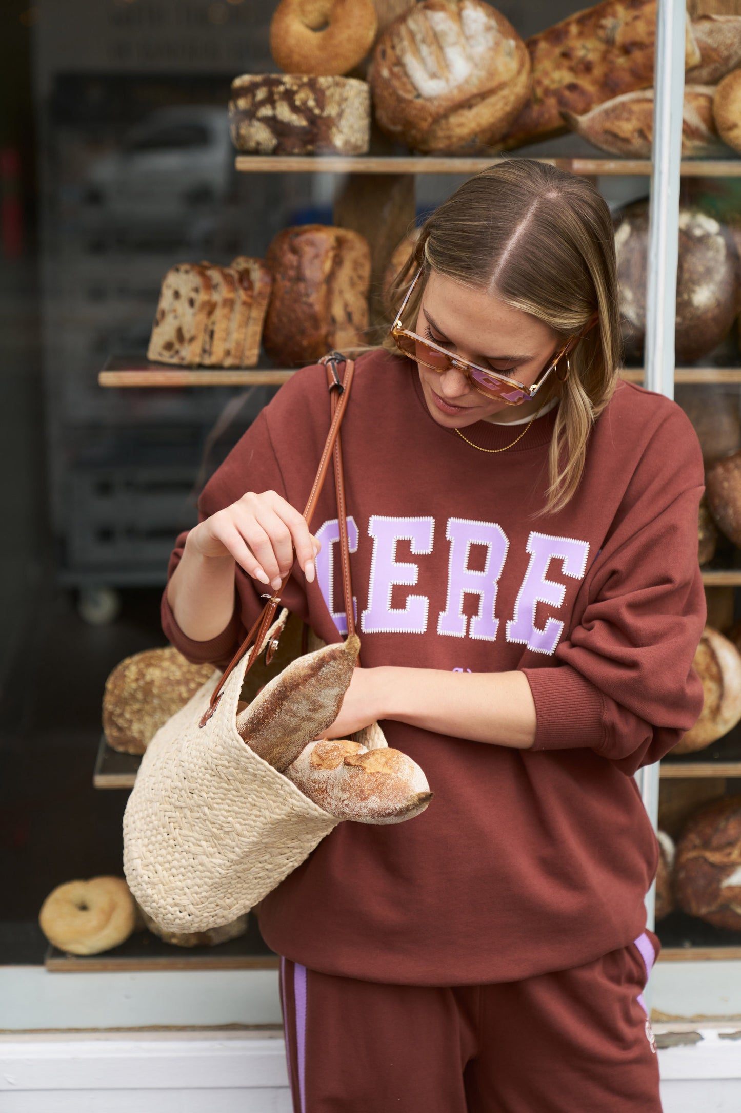 Isla Oversized Slouchy Crew | Burnt Toffee
