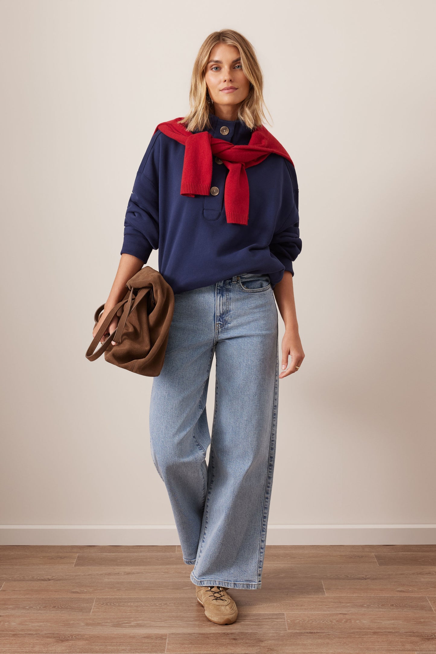 Evie Wide Leg Jean | Vintage Blue Wash
