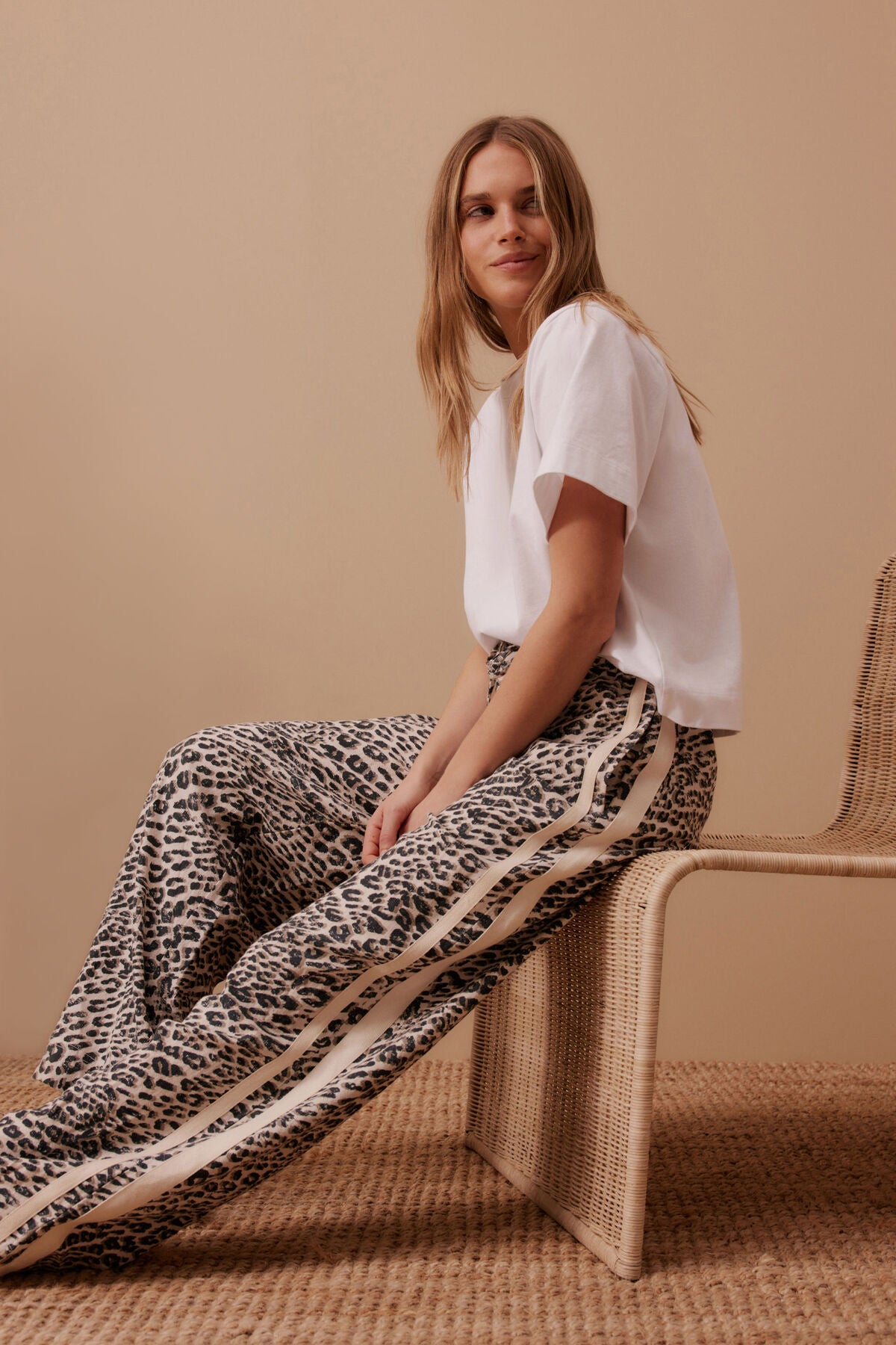 Relaxed Drawstring Pant - Leopard