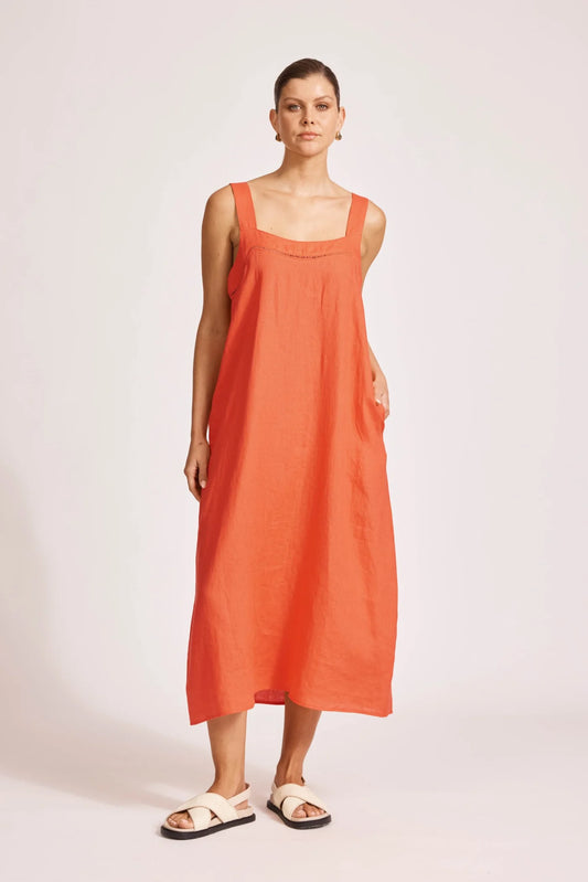Miramar Tank Maxi Dress - Coral
