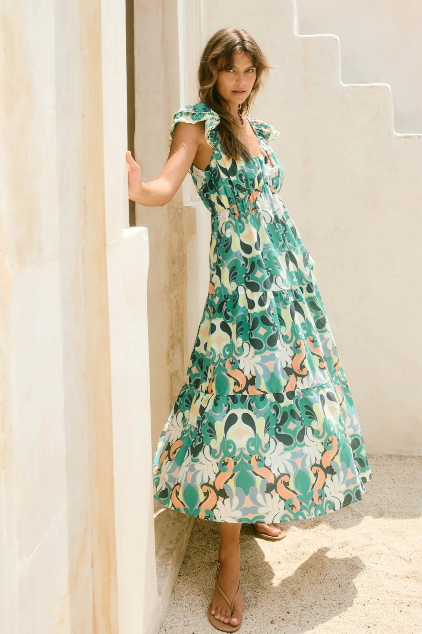 Aurora Frill Tank Dress - Paisley