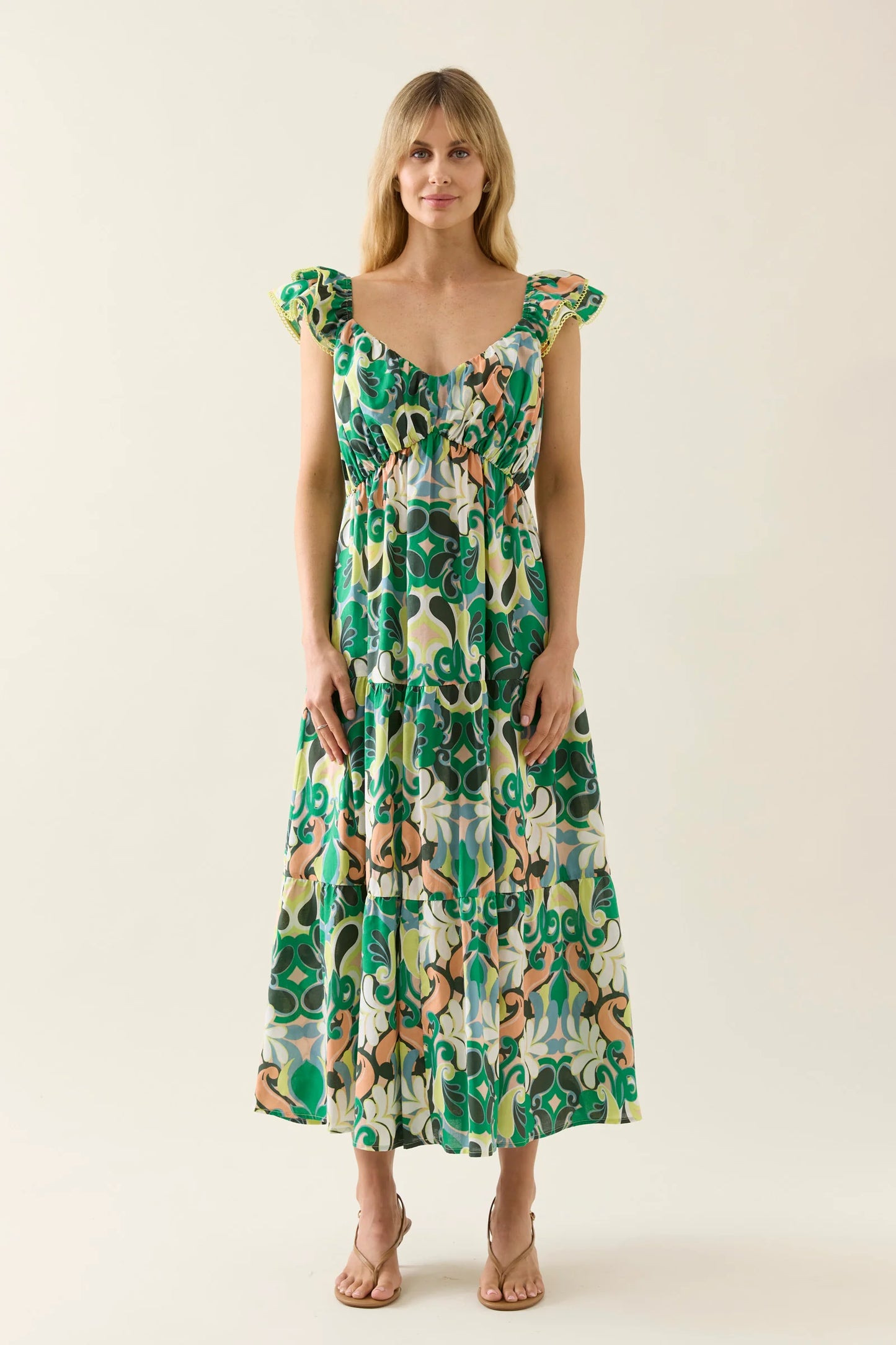 Aurora Frill Tank Dress - Paisley