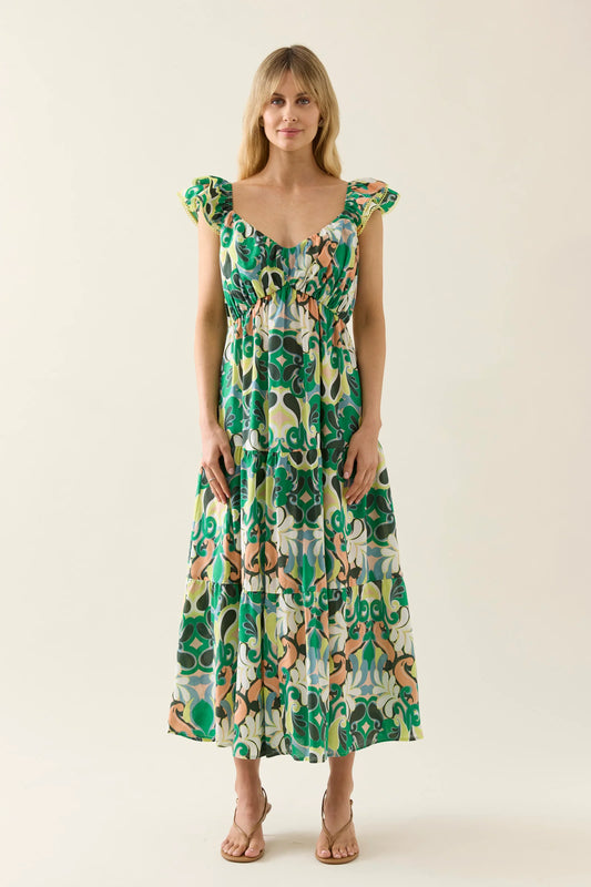 Aurora Frill Tank Dress - Paisley