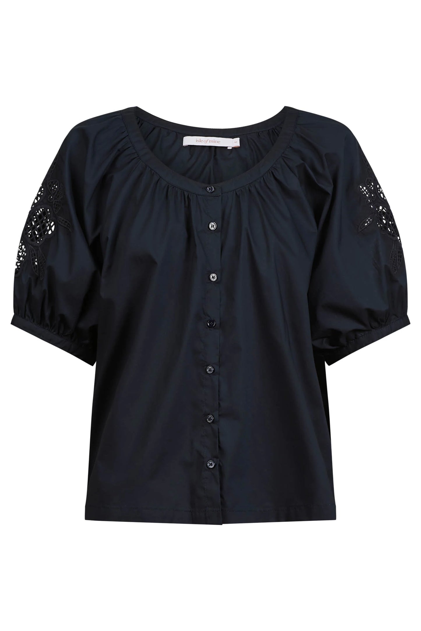 Nilsa Button Top - Navy