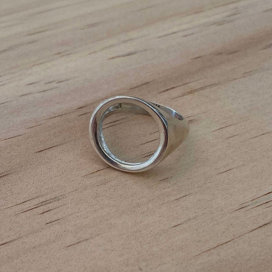 Sterling Silver Circle Outline Ring