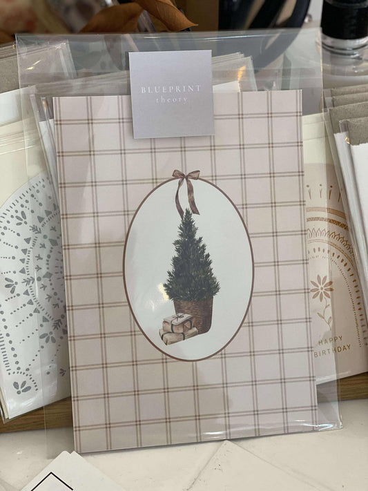 Gingham Christmas Greeting Card | Blueprint Theory