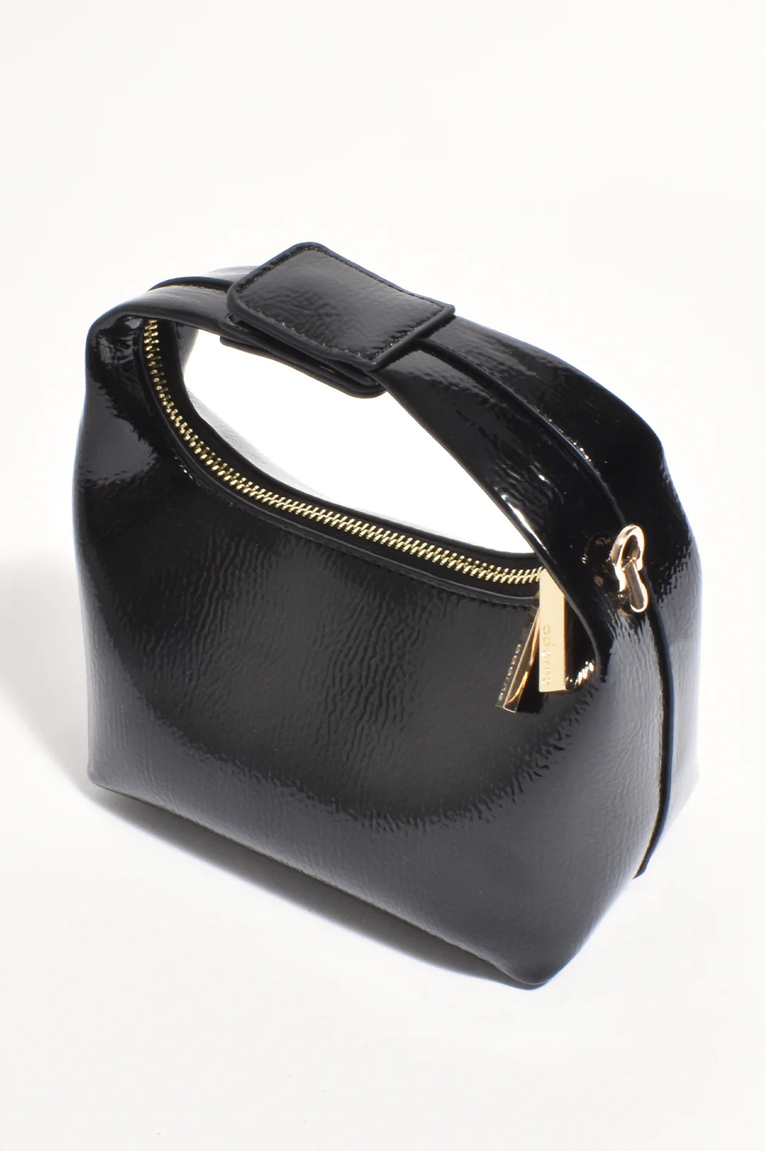 Lia Patent Curved Bag