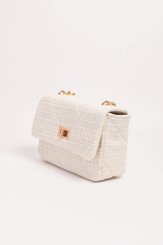 Esme Tweed Small Bag - Cream