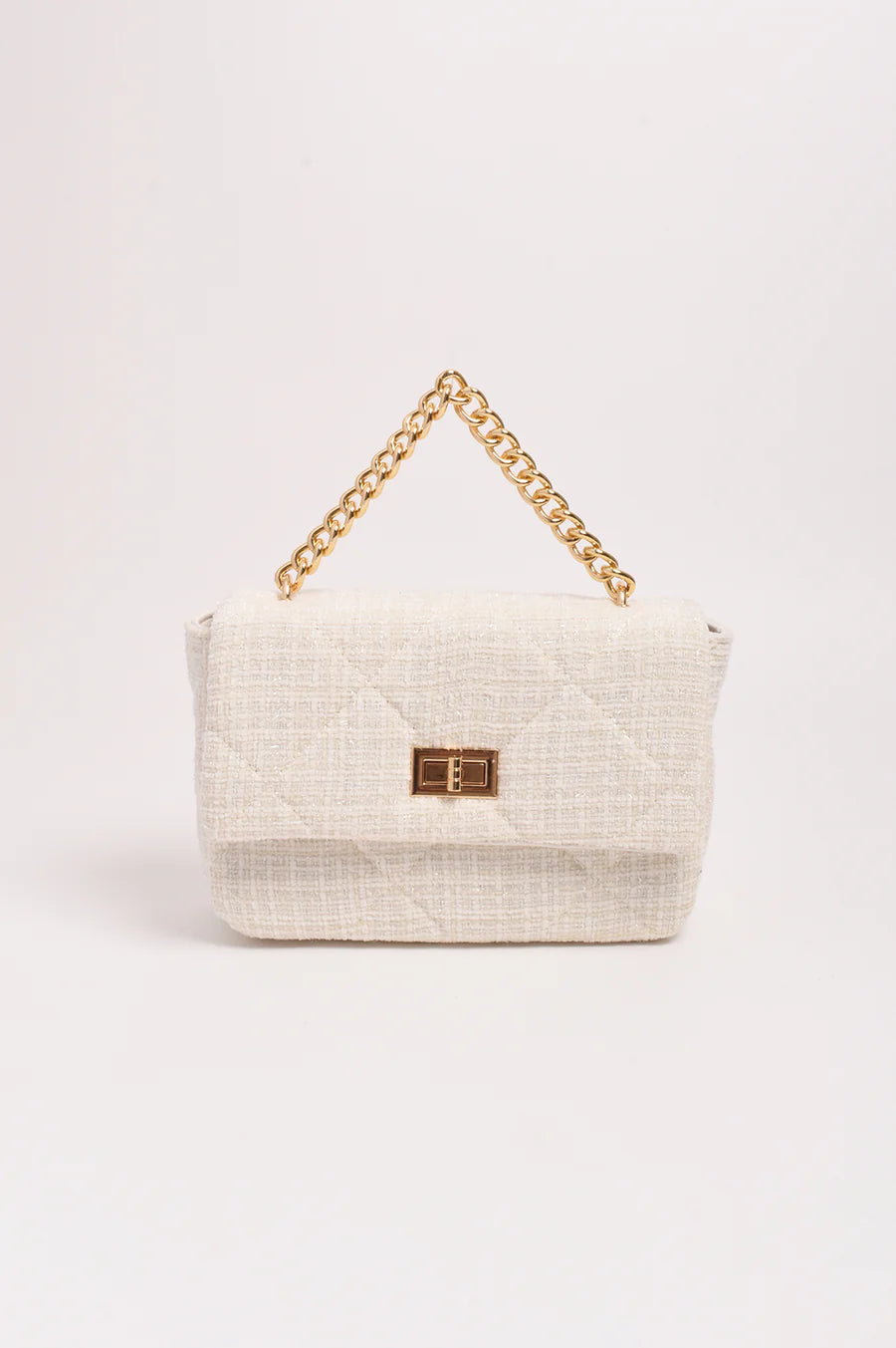 Esme Tweed Small Bag - Cream
