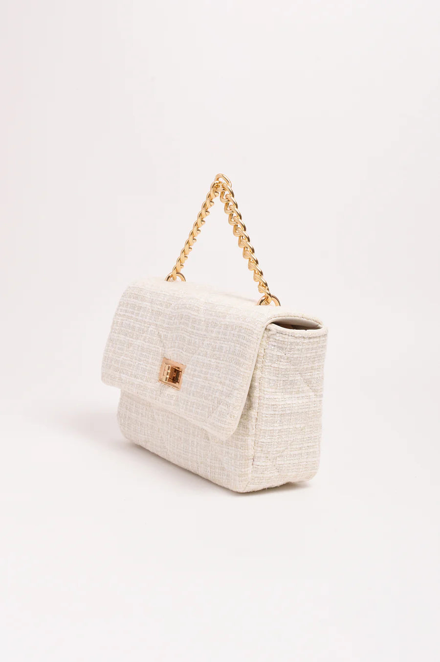 Esme Tweed Small Bag - Cream