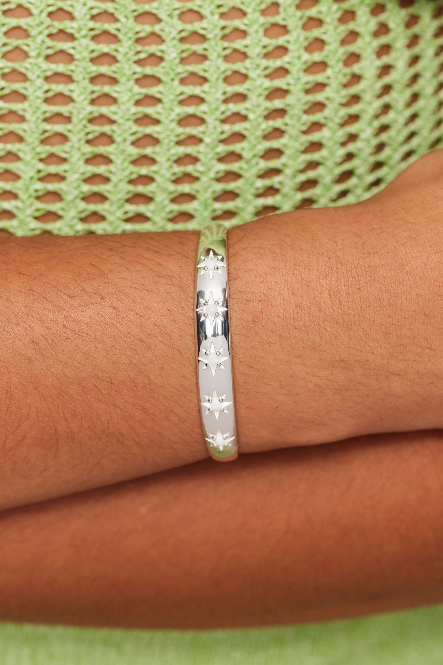 Alina Opal and Silver Cuff