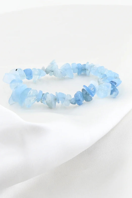 Aquamarine Crystal Chips Bracelet | Botanical H2O