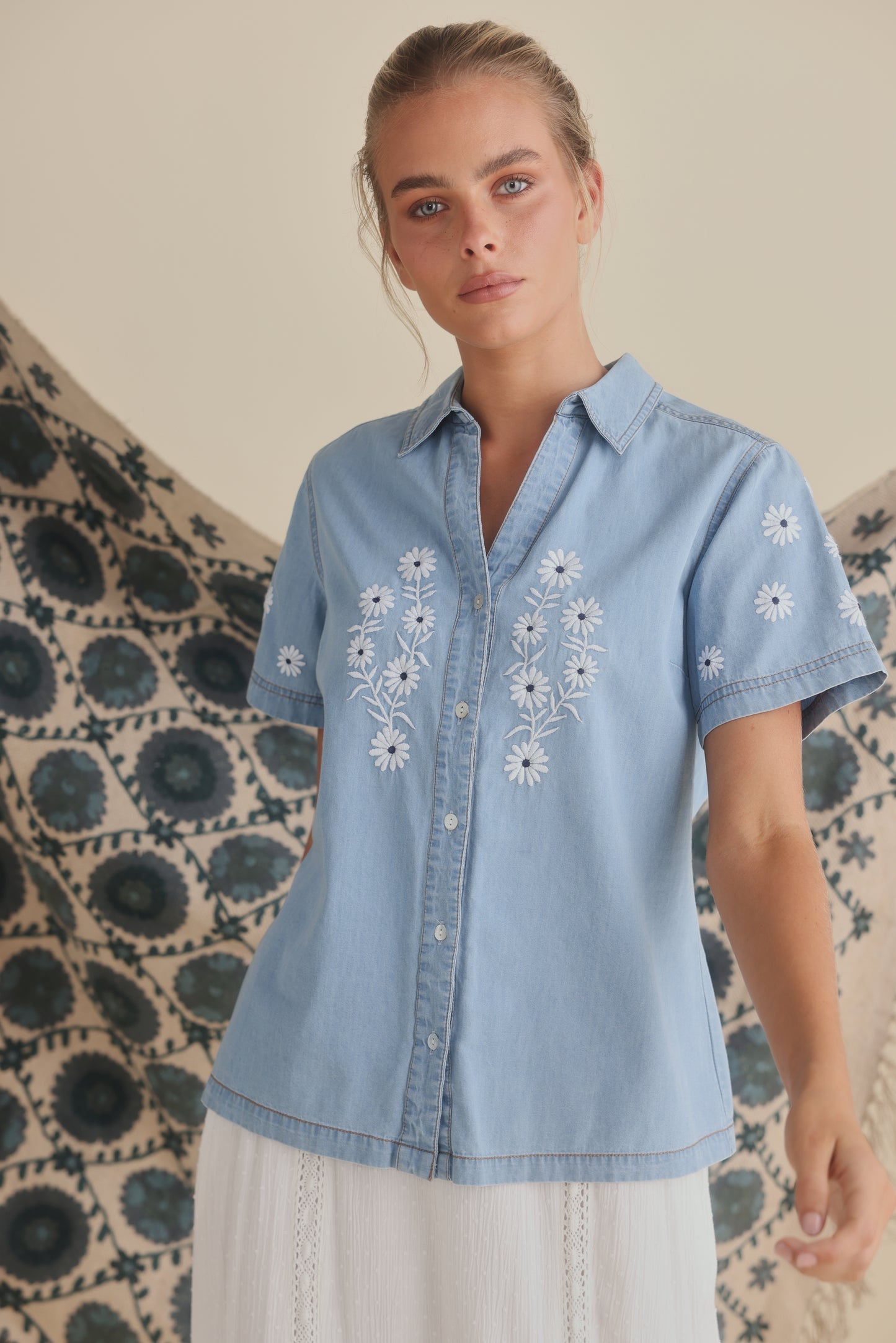 Cece Denim Shirt