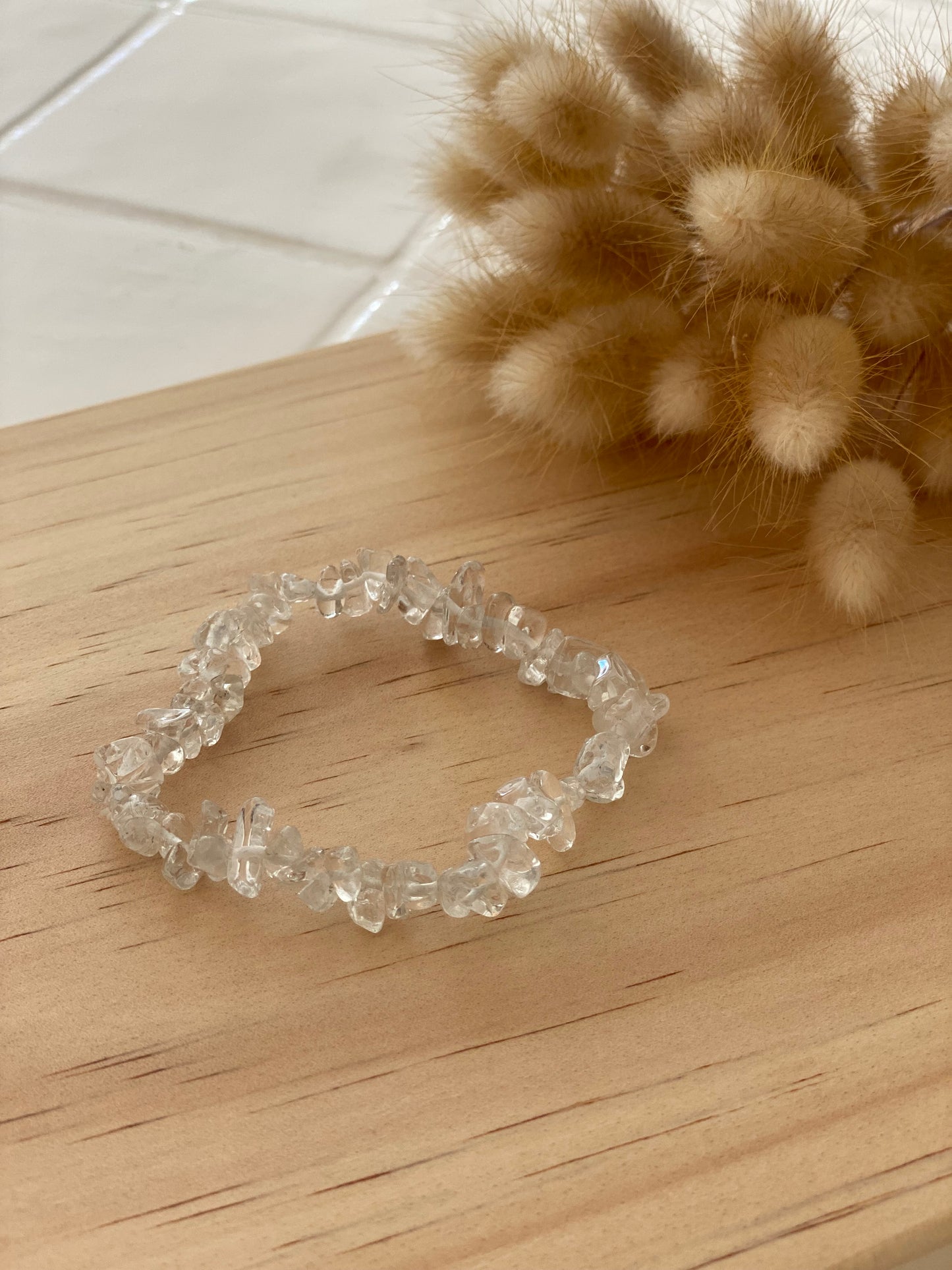 Clear Quartz Crystal Chips Bracelet | Botanical H2O