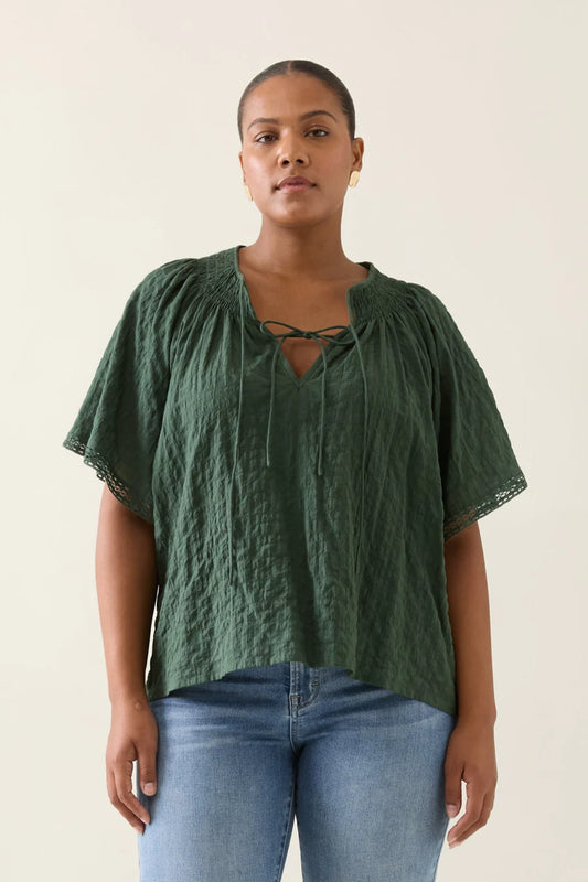 Esther Shirred Top - Myrtle
