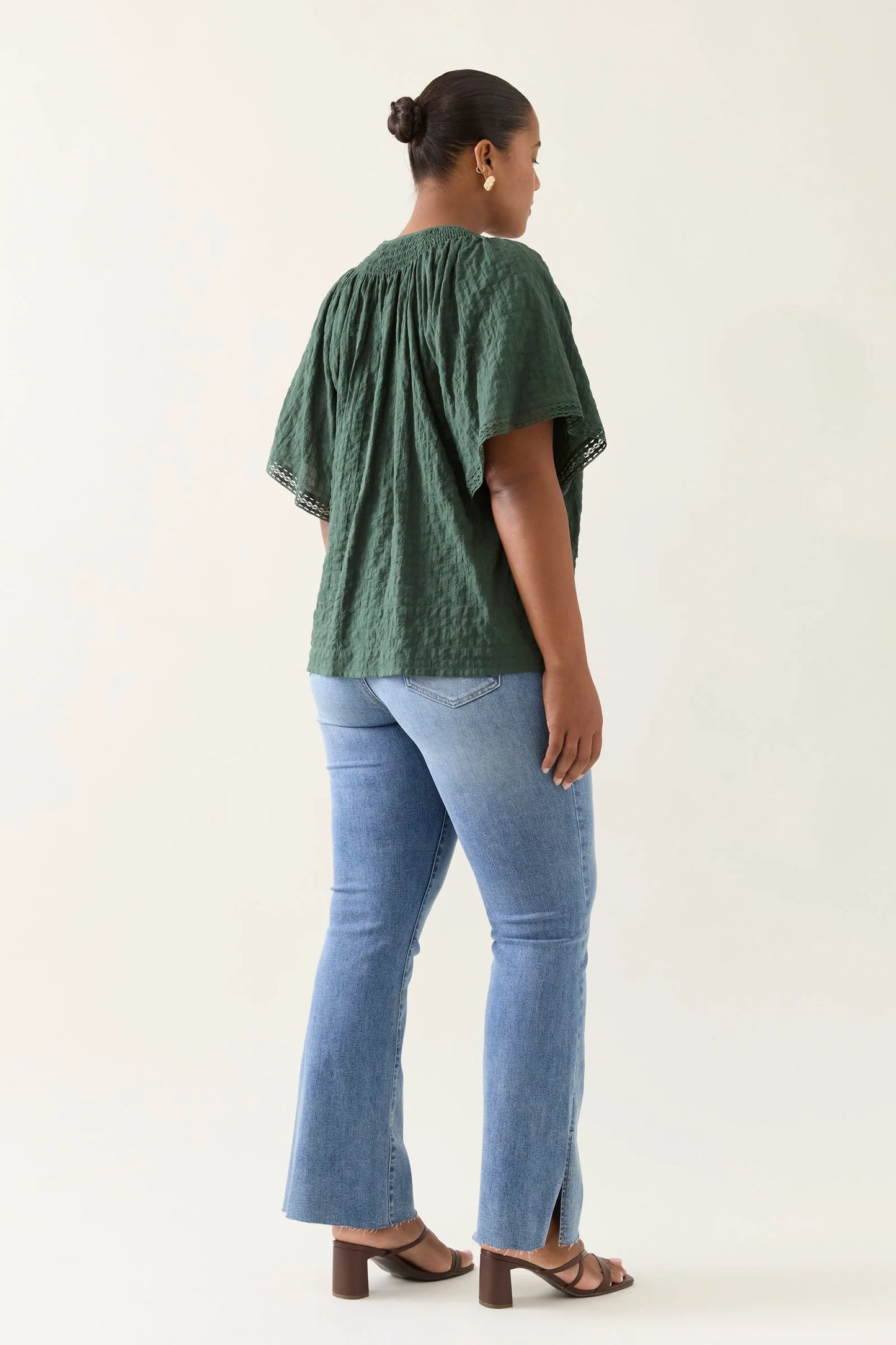 Esther Shirred Top - Myrtle