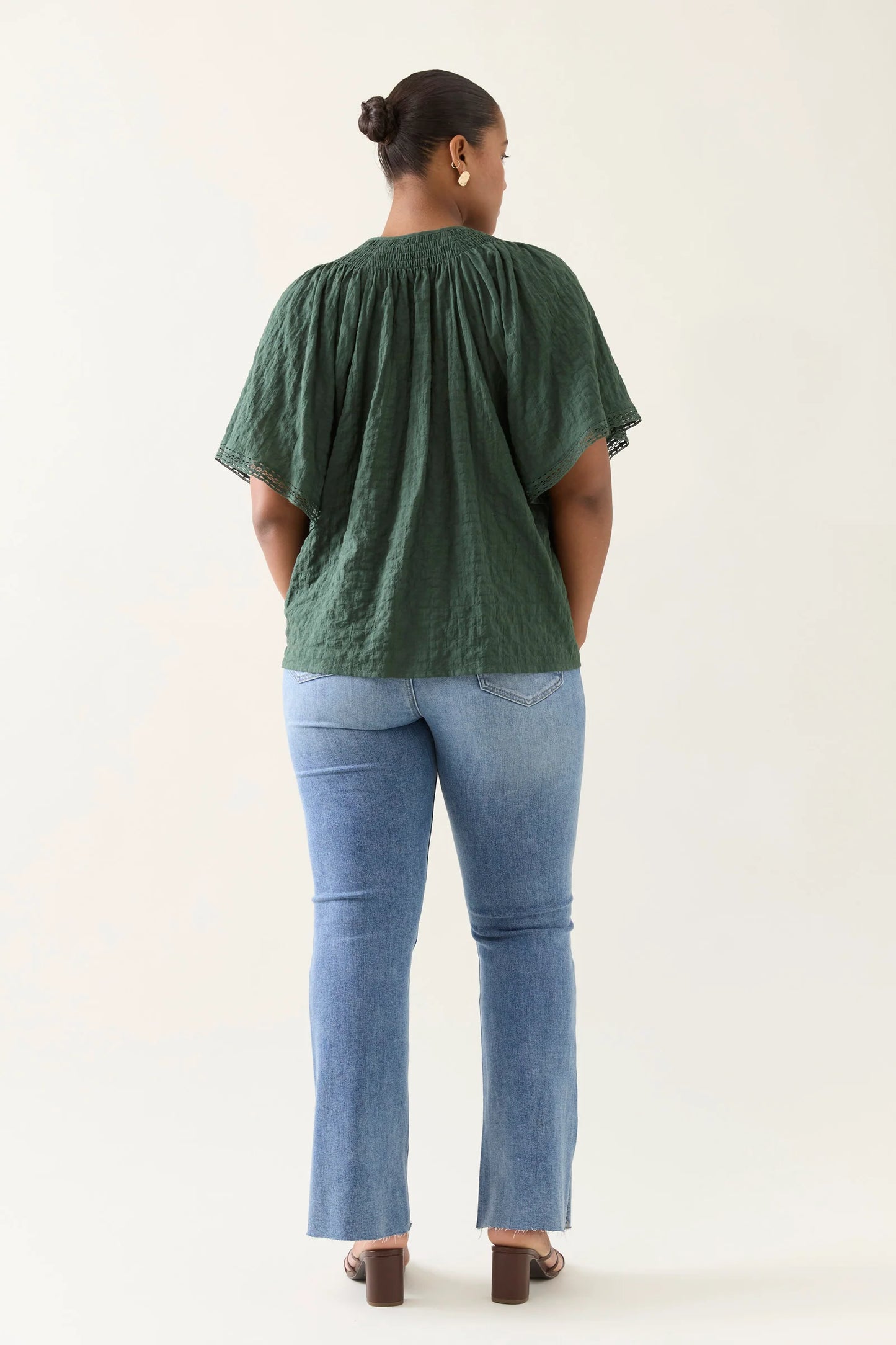 Esther Shirred Top - Myrtle