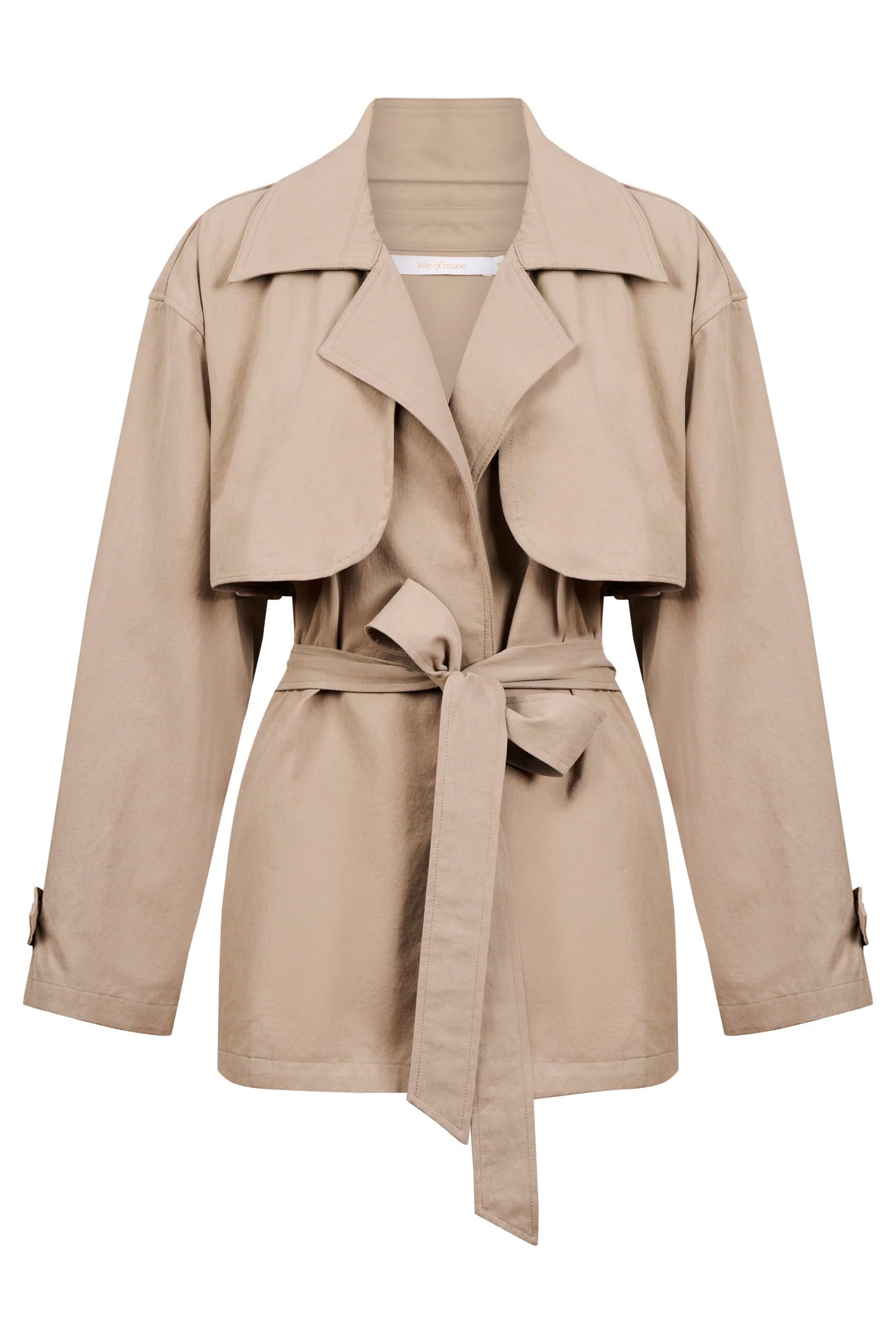 Farida Cropped Trench | Stone