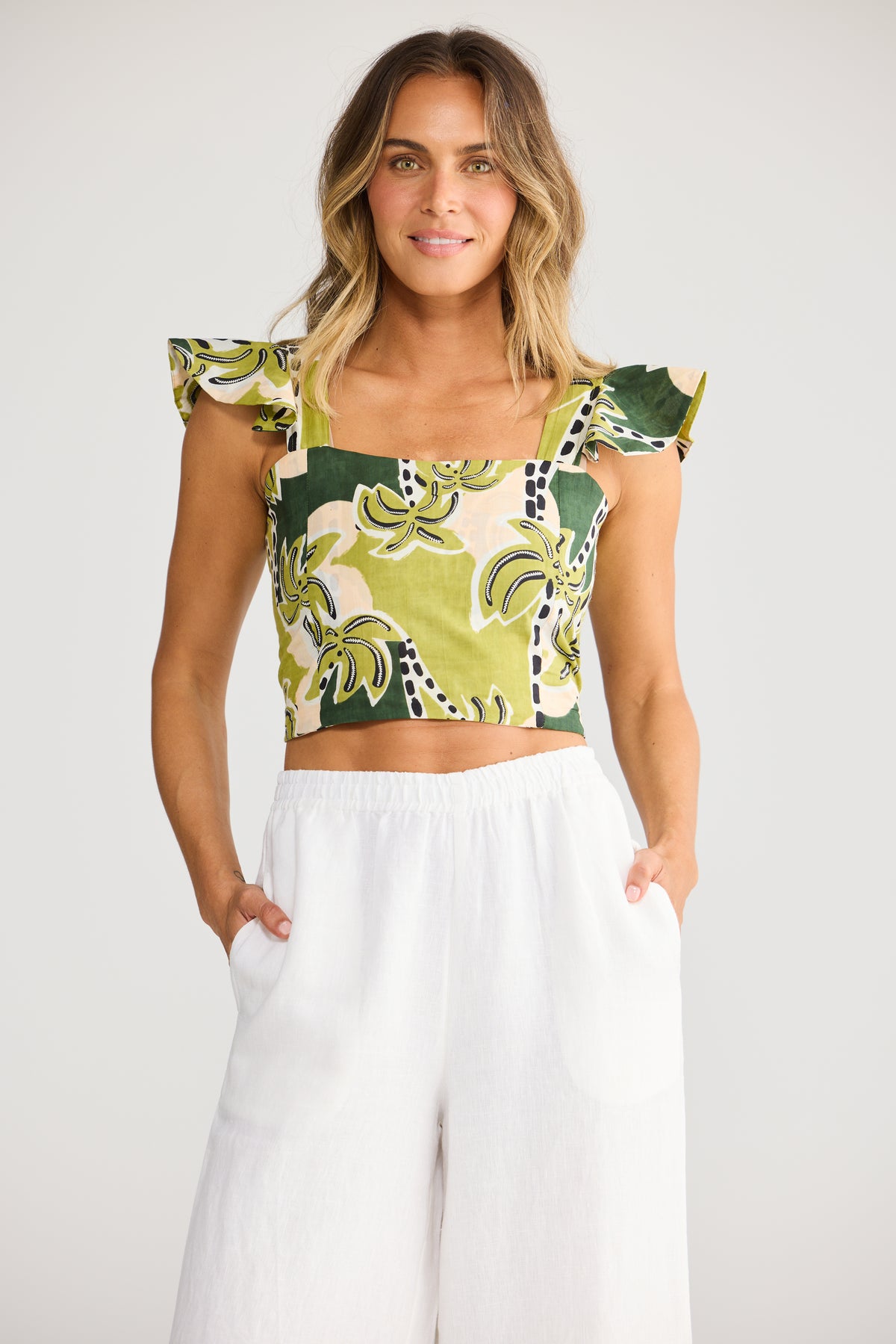 Zaria Top in Tropical Deco