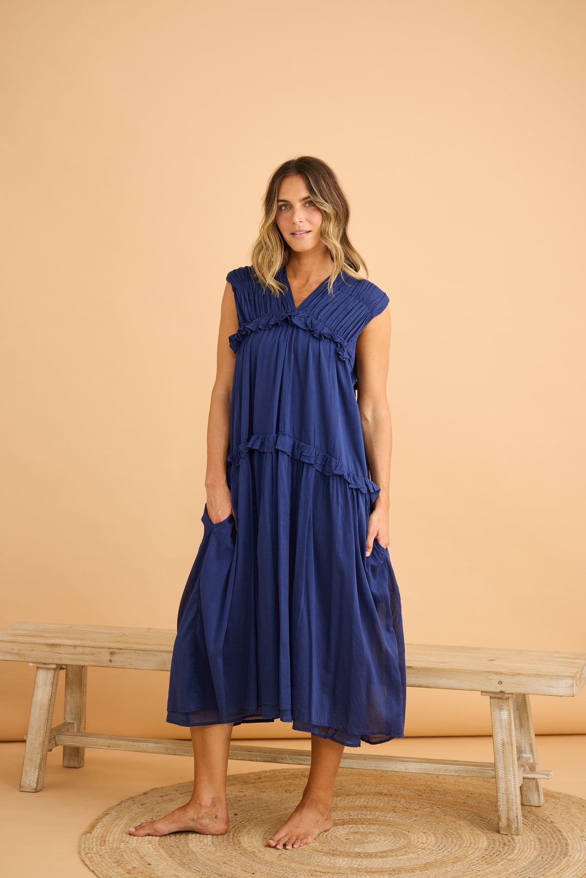 Behati Dress in Navy