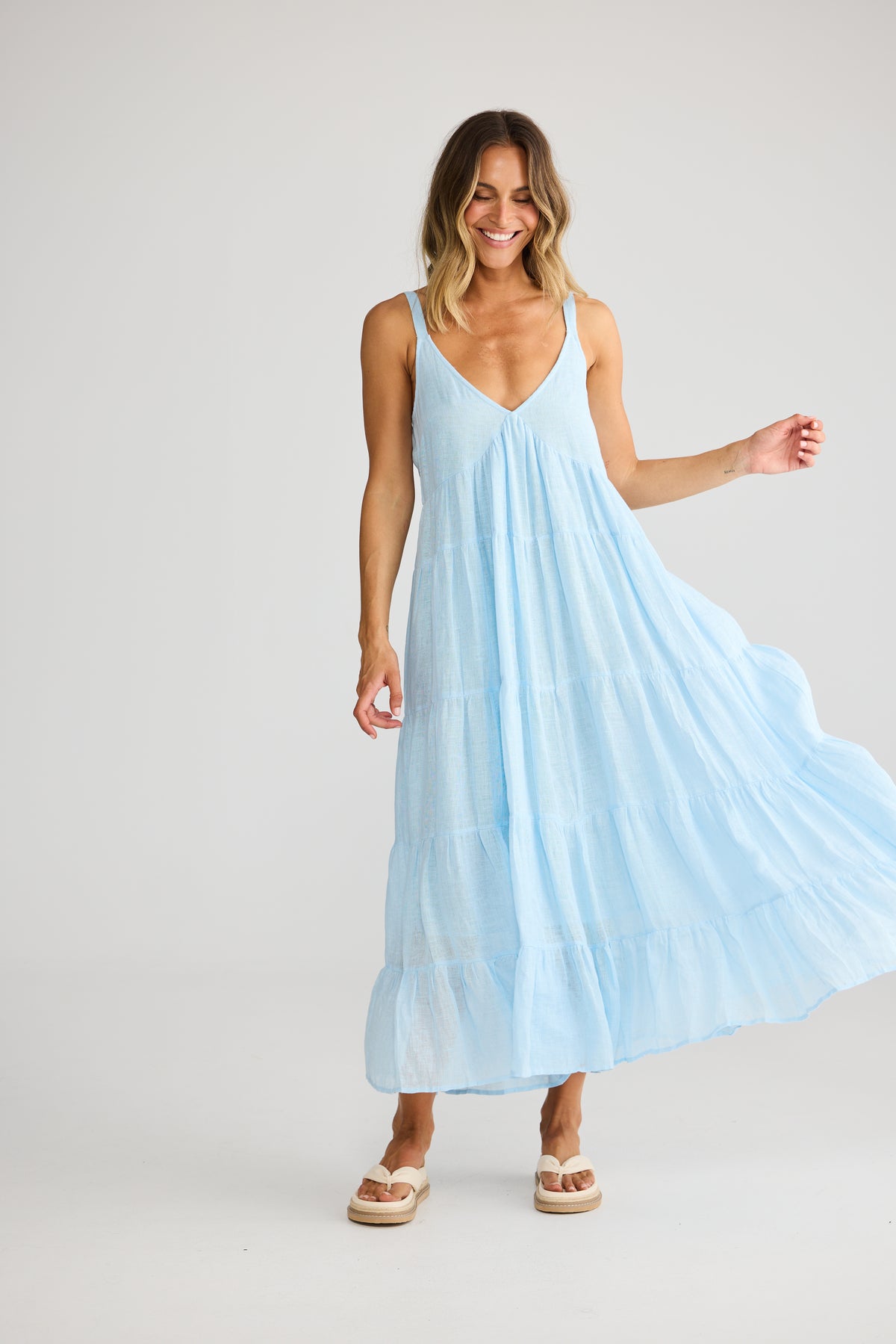 Evianna Dress in Light Blue