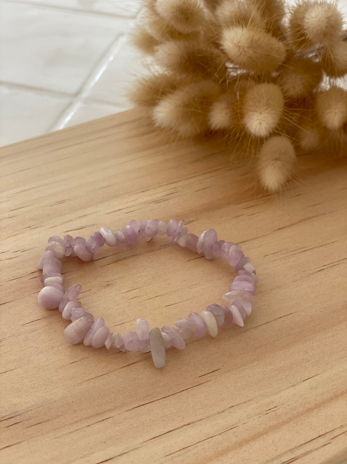 Kunzite Crystal Chip Bracelet | Botanical H2O