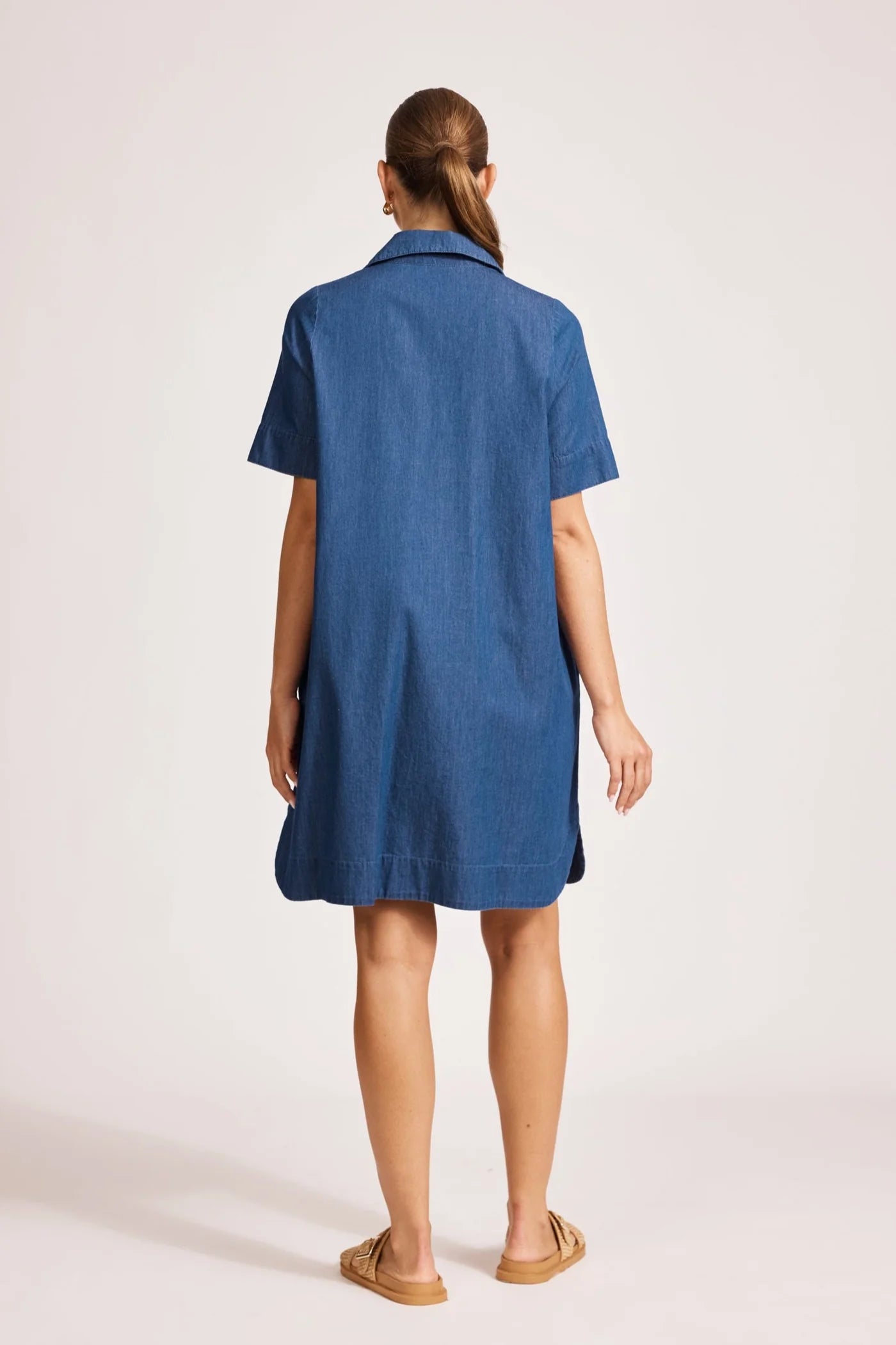 Melenia Denim Shirt Dress - Indigo