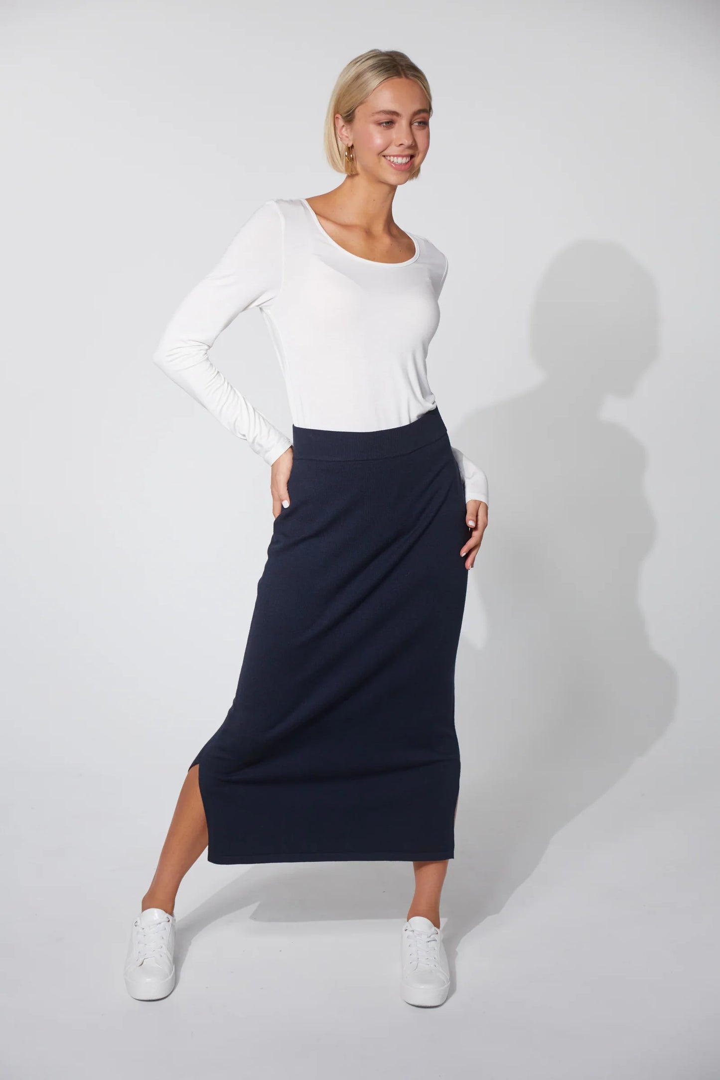 Nikolai Knit Skirt - Midnight Navy