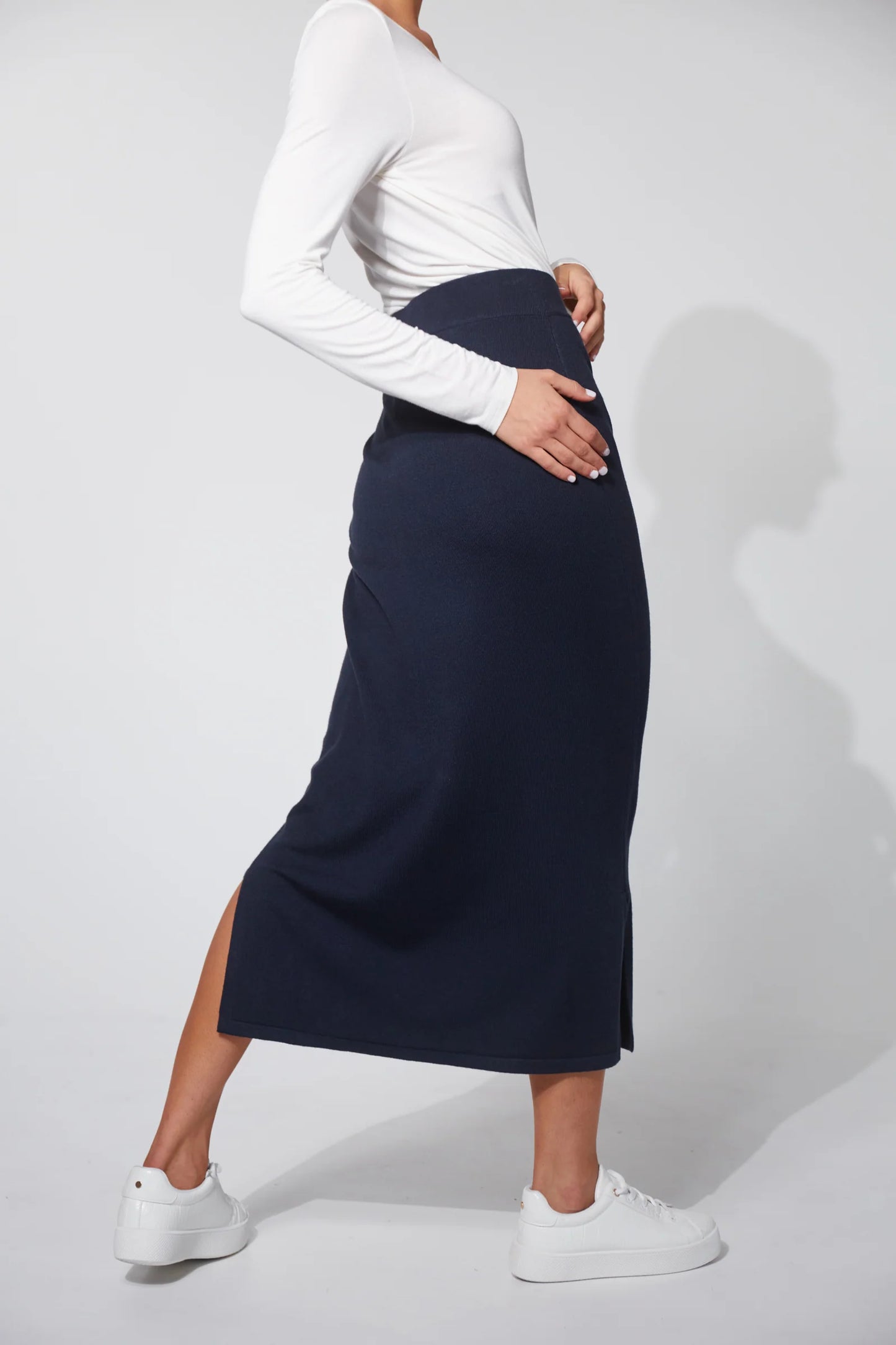 Nikolai Knit Skirt - Midnight Navy