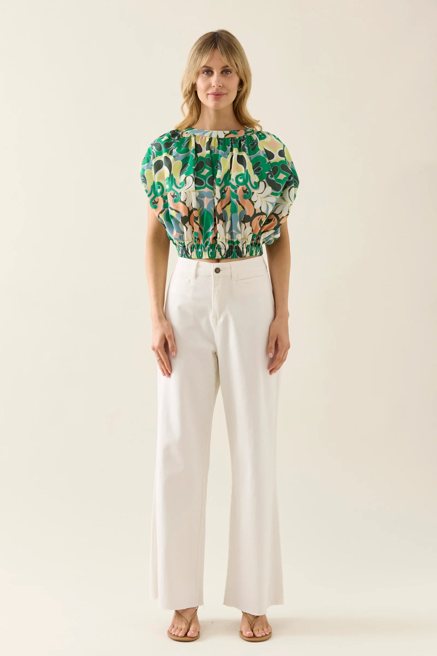 Aurora Reversible Crop - Paisley