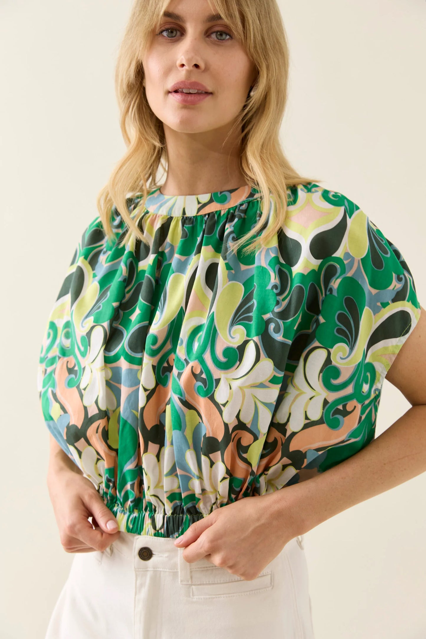 Aurora Reversible Crop - Paisley