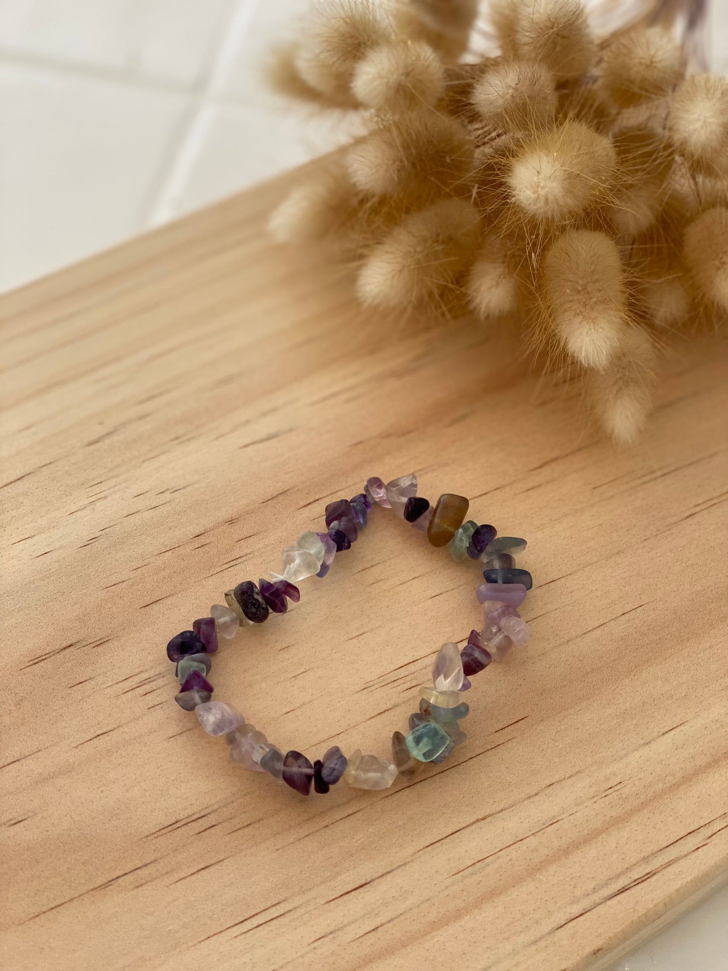 Rainbow Fluorite Crystal Chip Bracelet | Botanical H2O