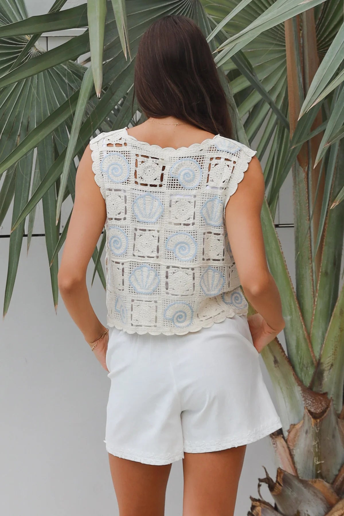 Gia crochet shells - Blue
